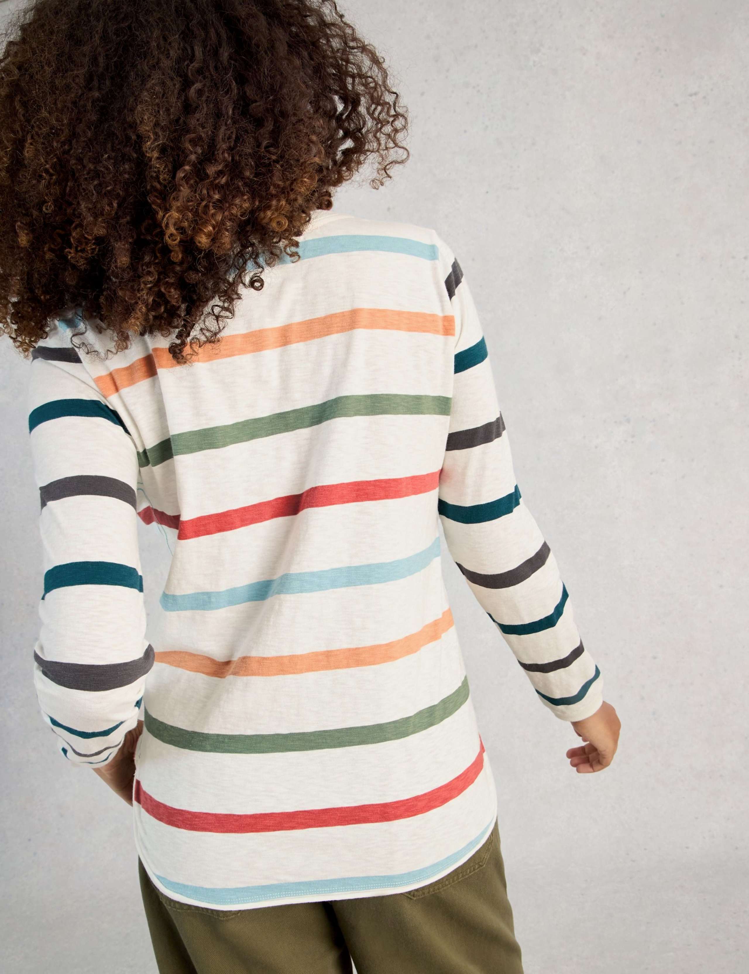 Pure Cotton Striped Long Sleeve T-Shirt 3 of 5