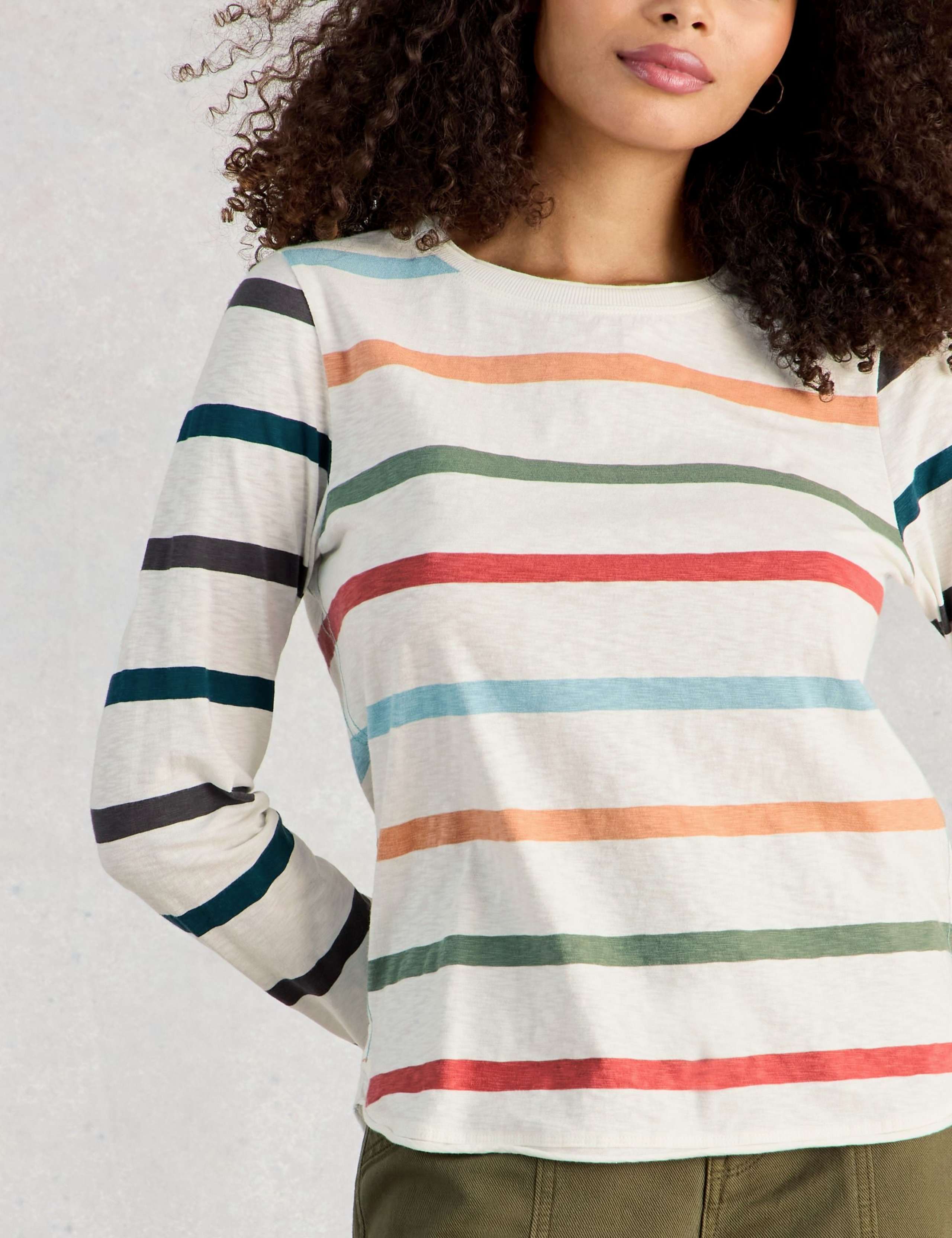 Pure Cotton Striped Long Sleeve T-Shirt 4 of 5