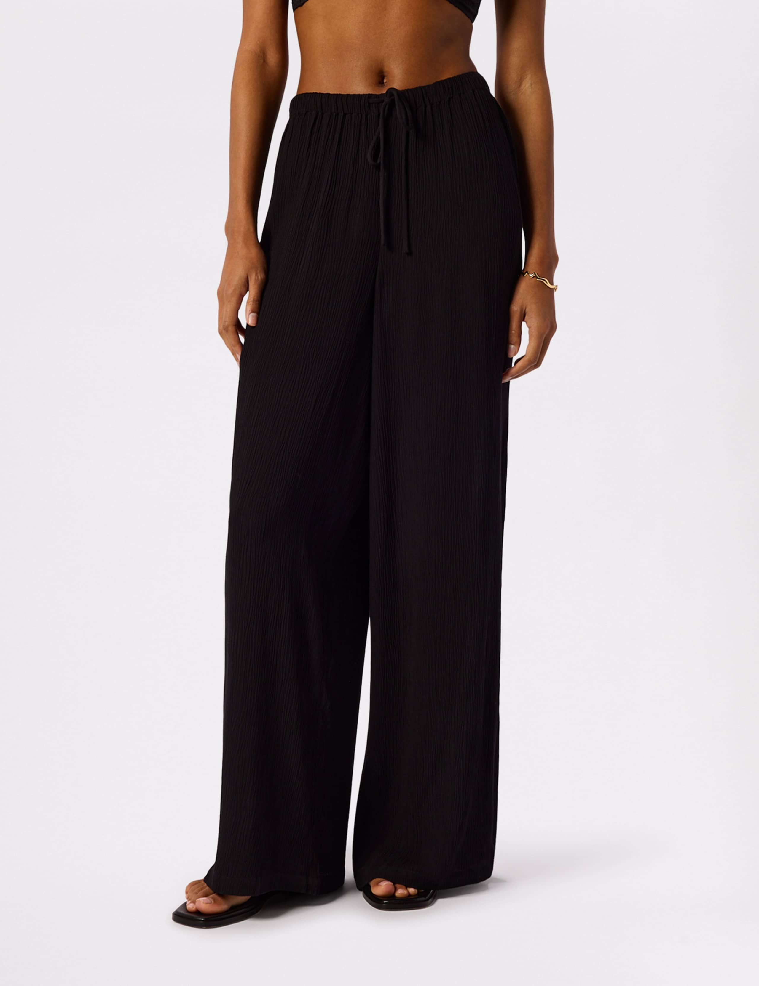 Textured Drawstring Straight Leg Trousers 3 of 6