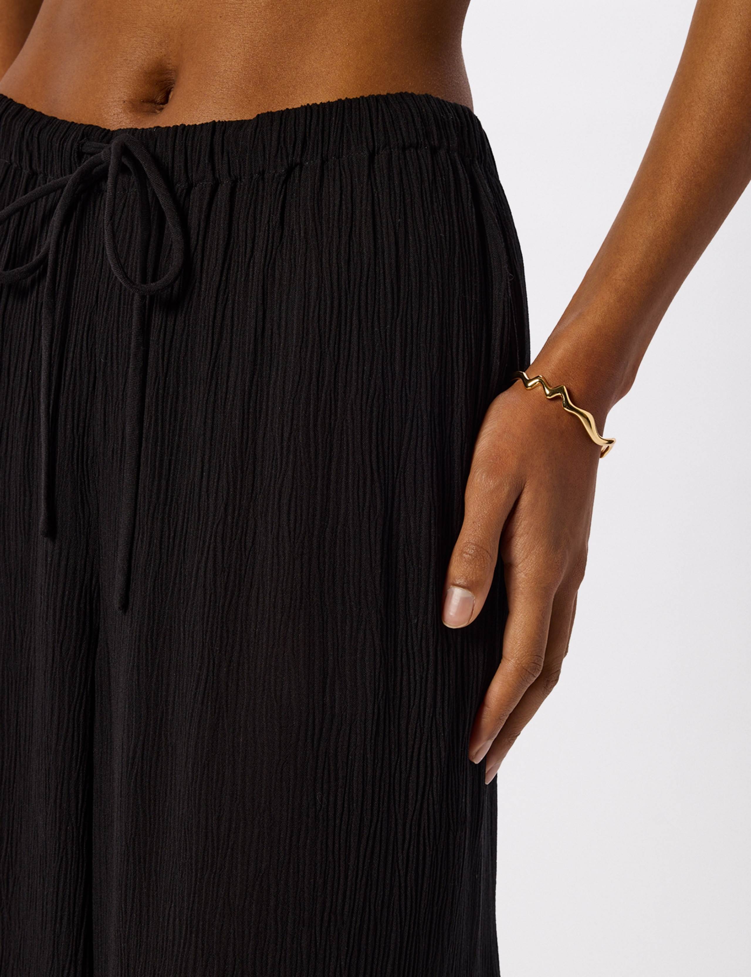 Textured Drawstring Straight Leg Trousers 6 of 6