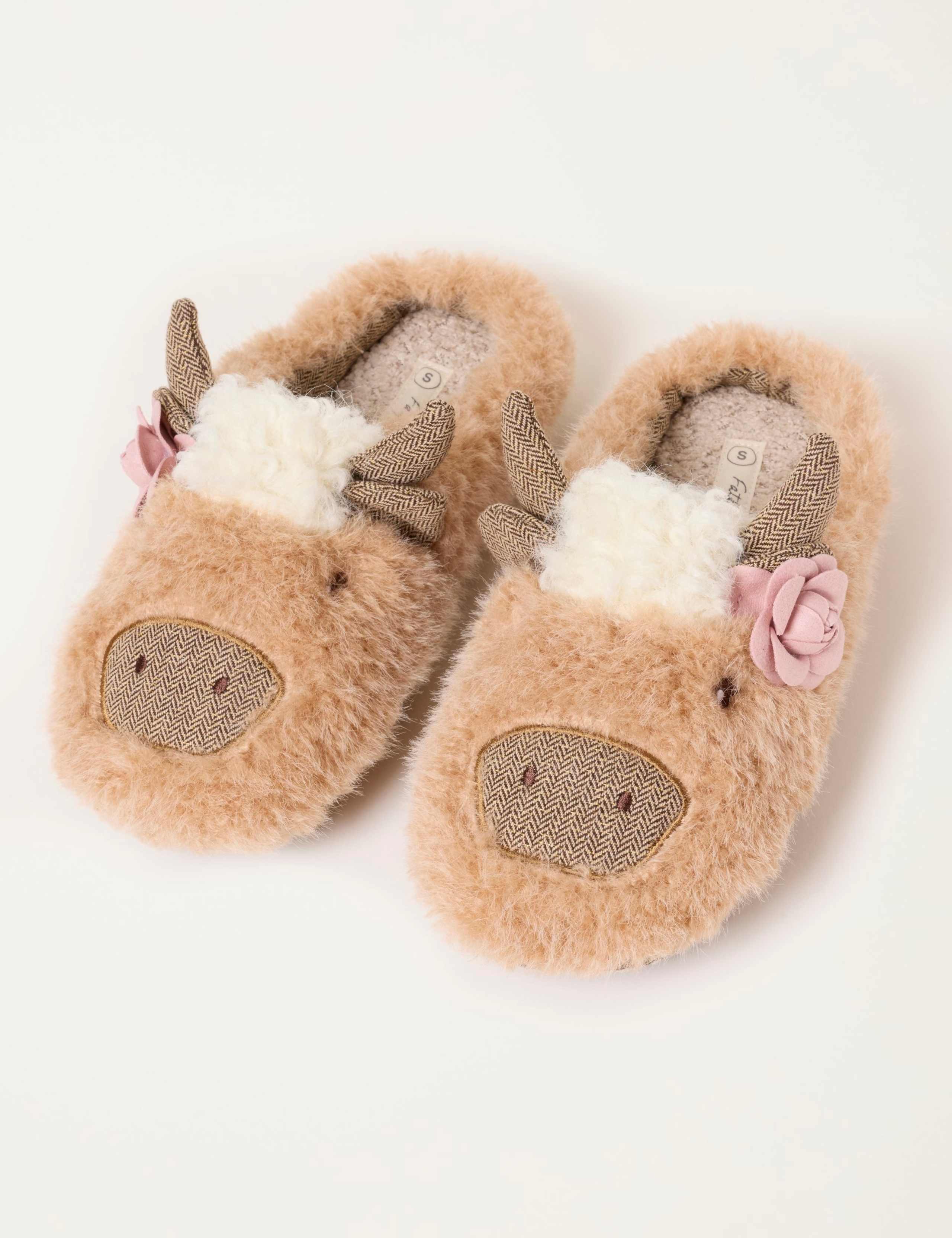 Highland Cow Print Mule Slippers 2 of 3