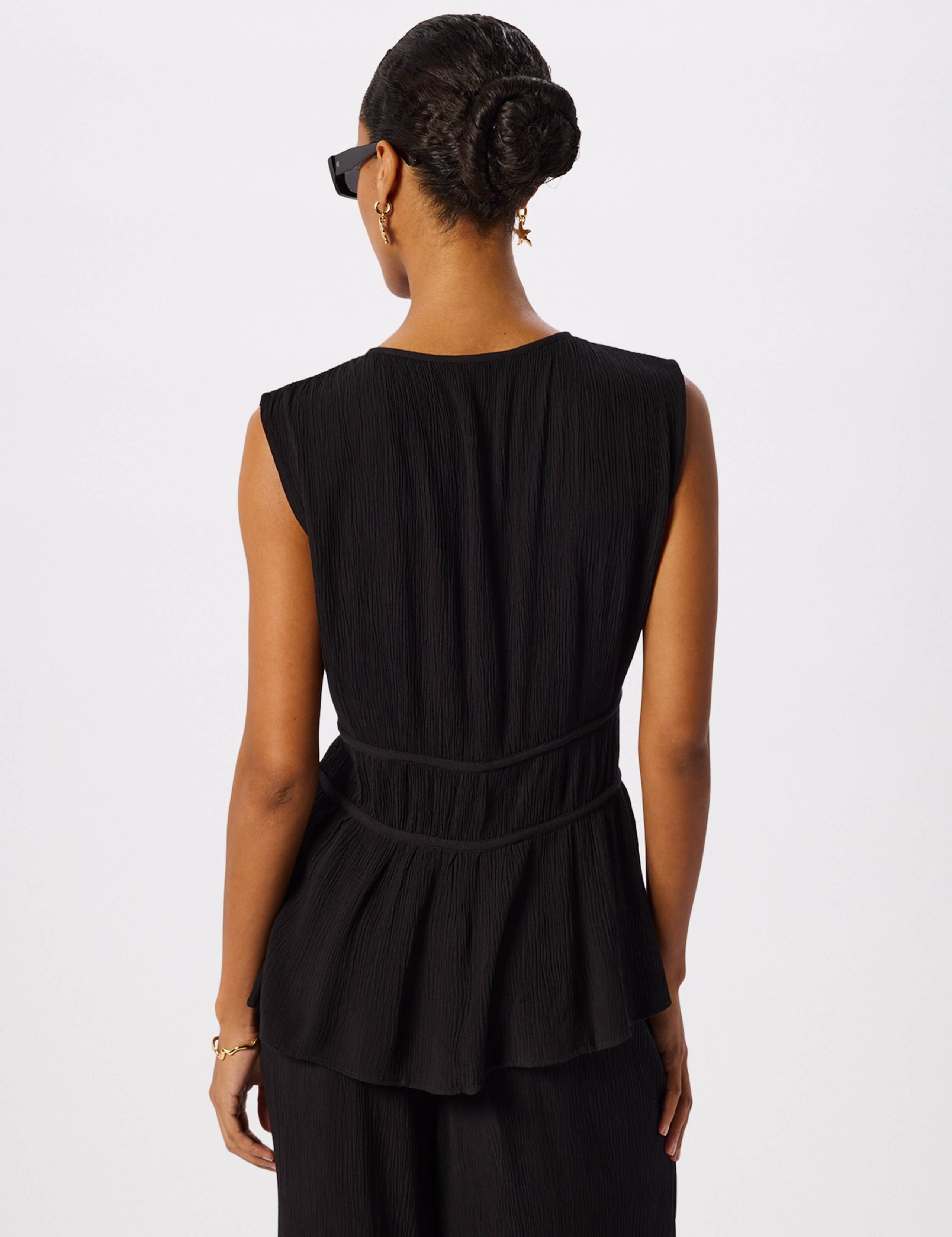 Textured Tie Fastening Beach Cover Up Shirt? 4 of 5