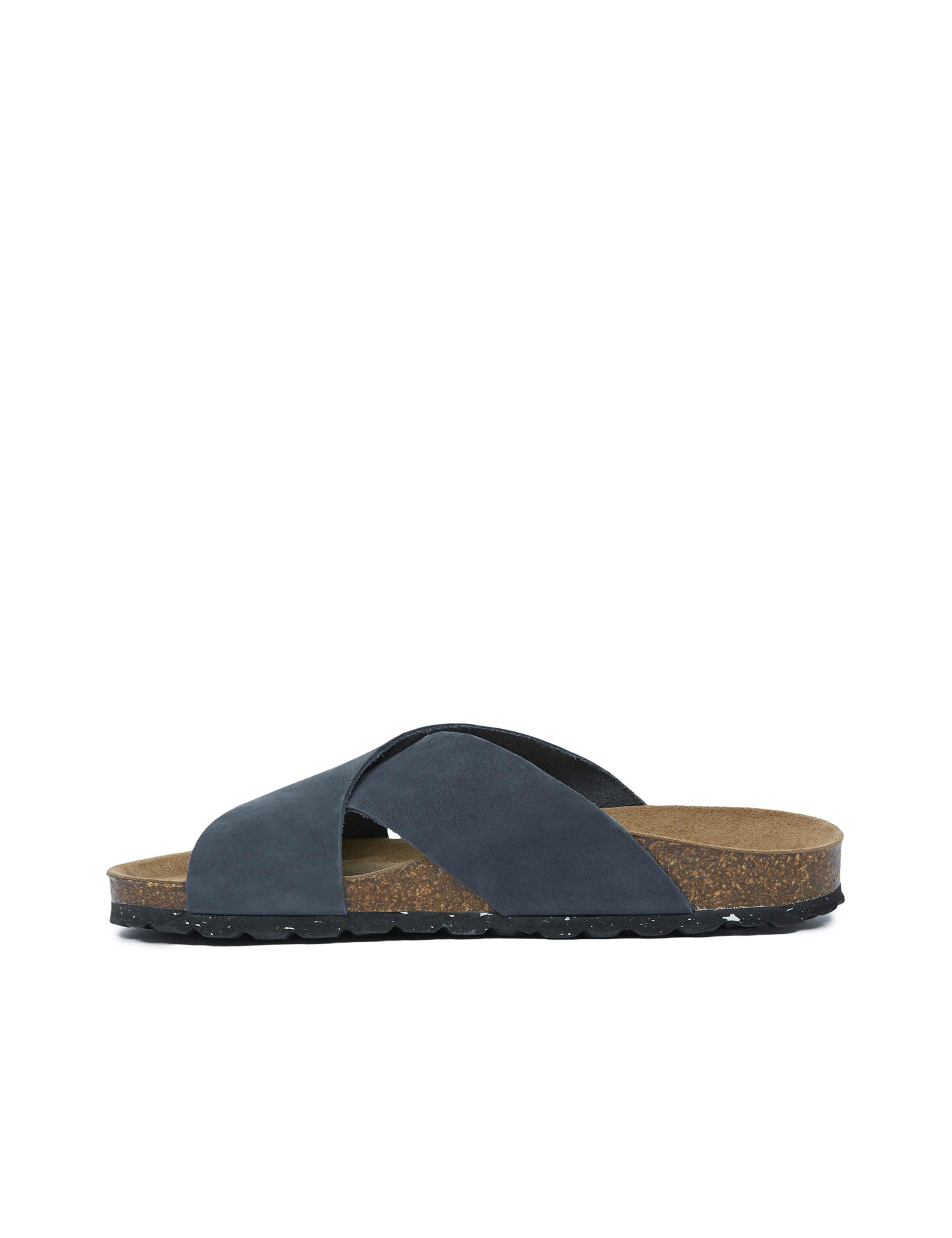 Leather Crossover Flat Sliders 2 of 6
