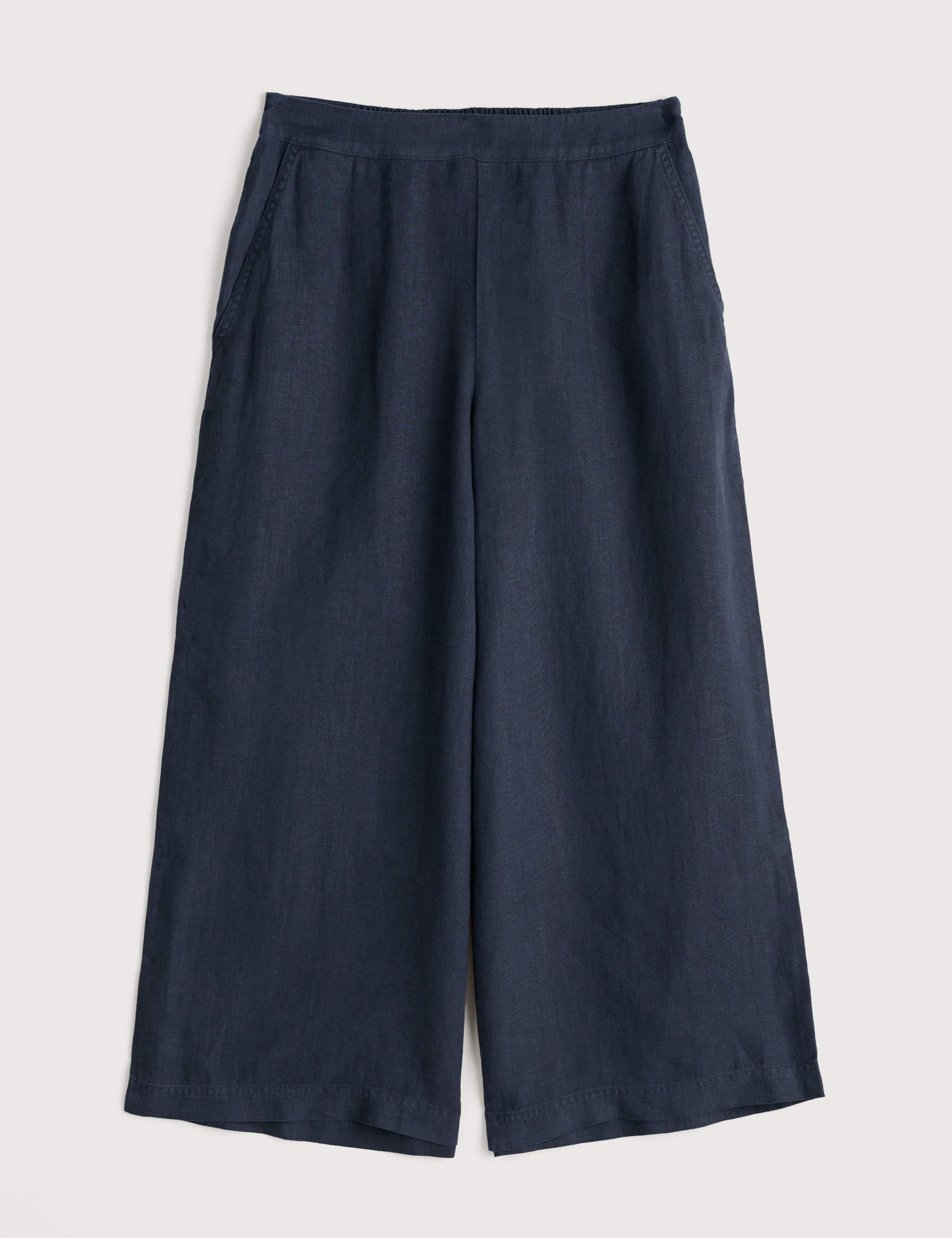 Pure Linen Side Zip Wide Leg Culottes 2 of 4