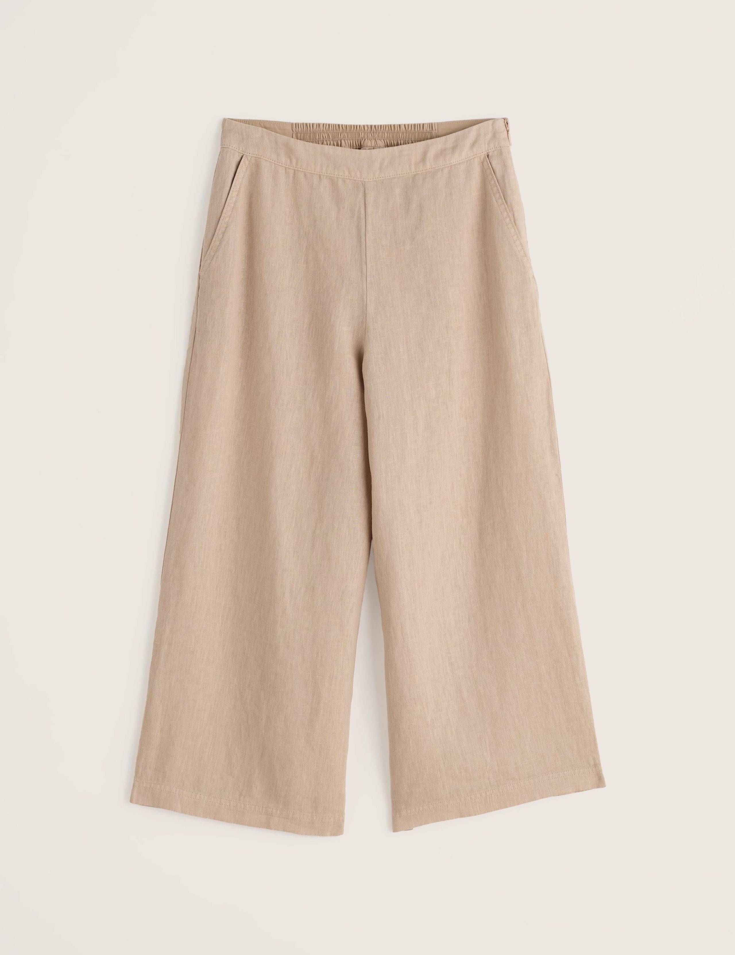 Pure Linen Side Zip Wide Leg Culottes 2 of 5