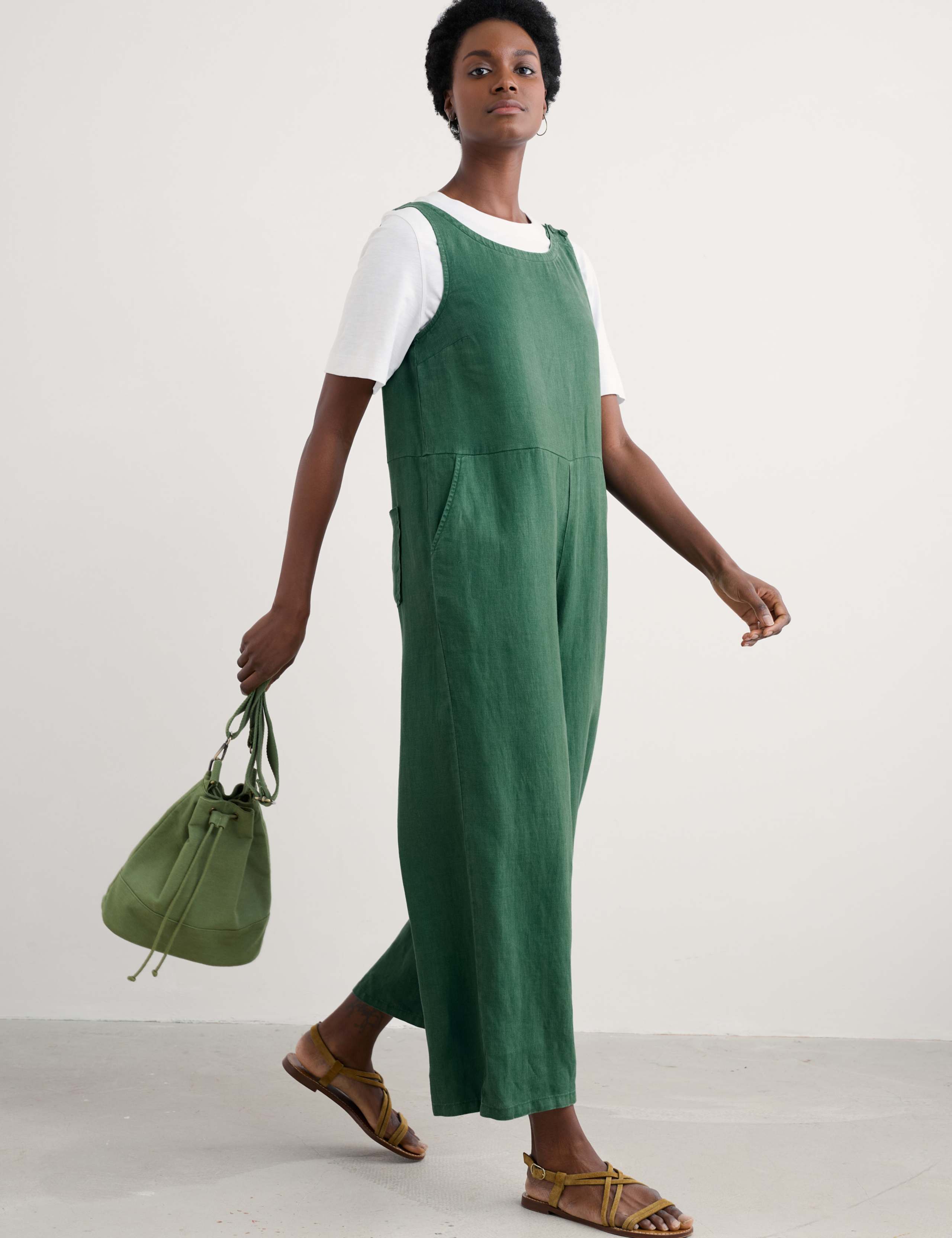 Pure Linen Sleeveless Jumpsuit 5 of 5