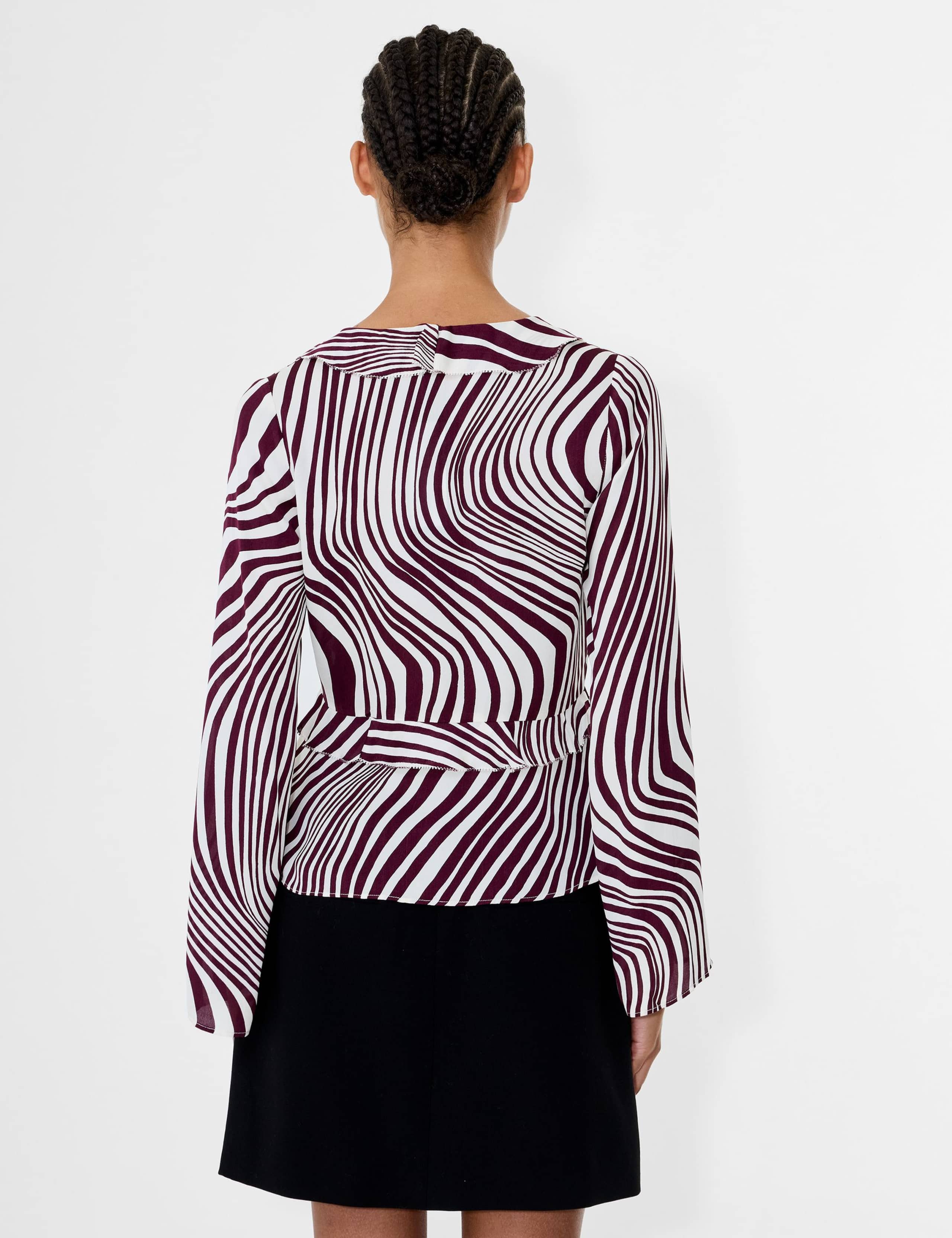 Printed V-Neck Tie Detail Blouse 3 of 3