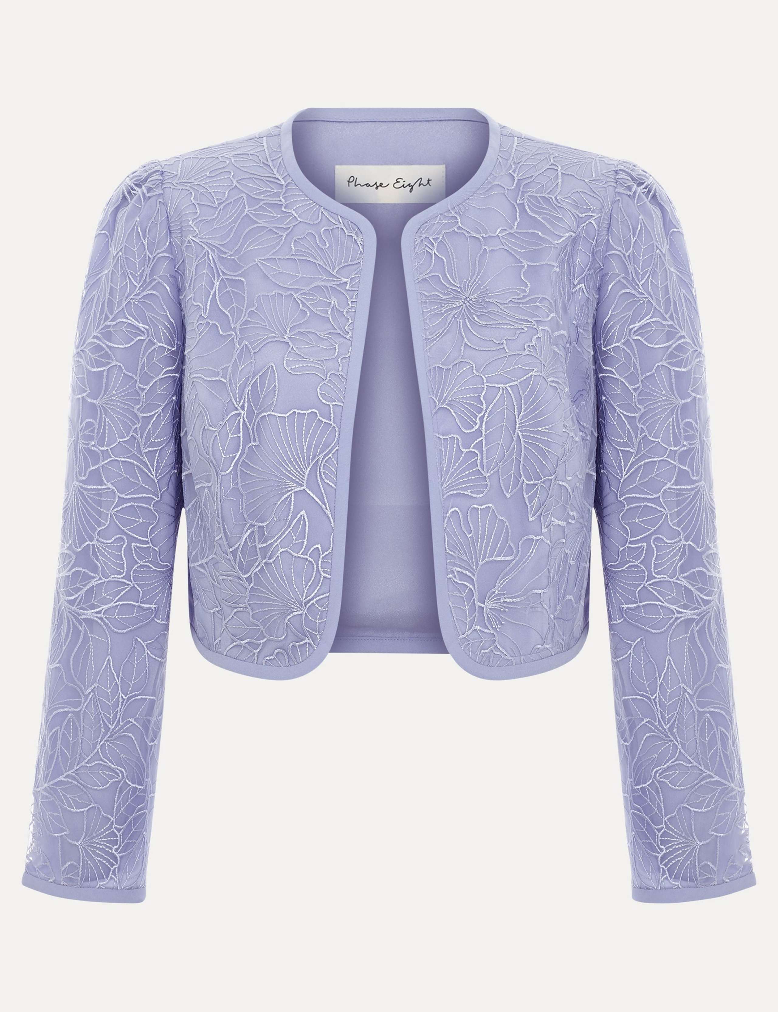 Embroidered Collarless Short Jacket 2 of 6