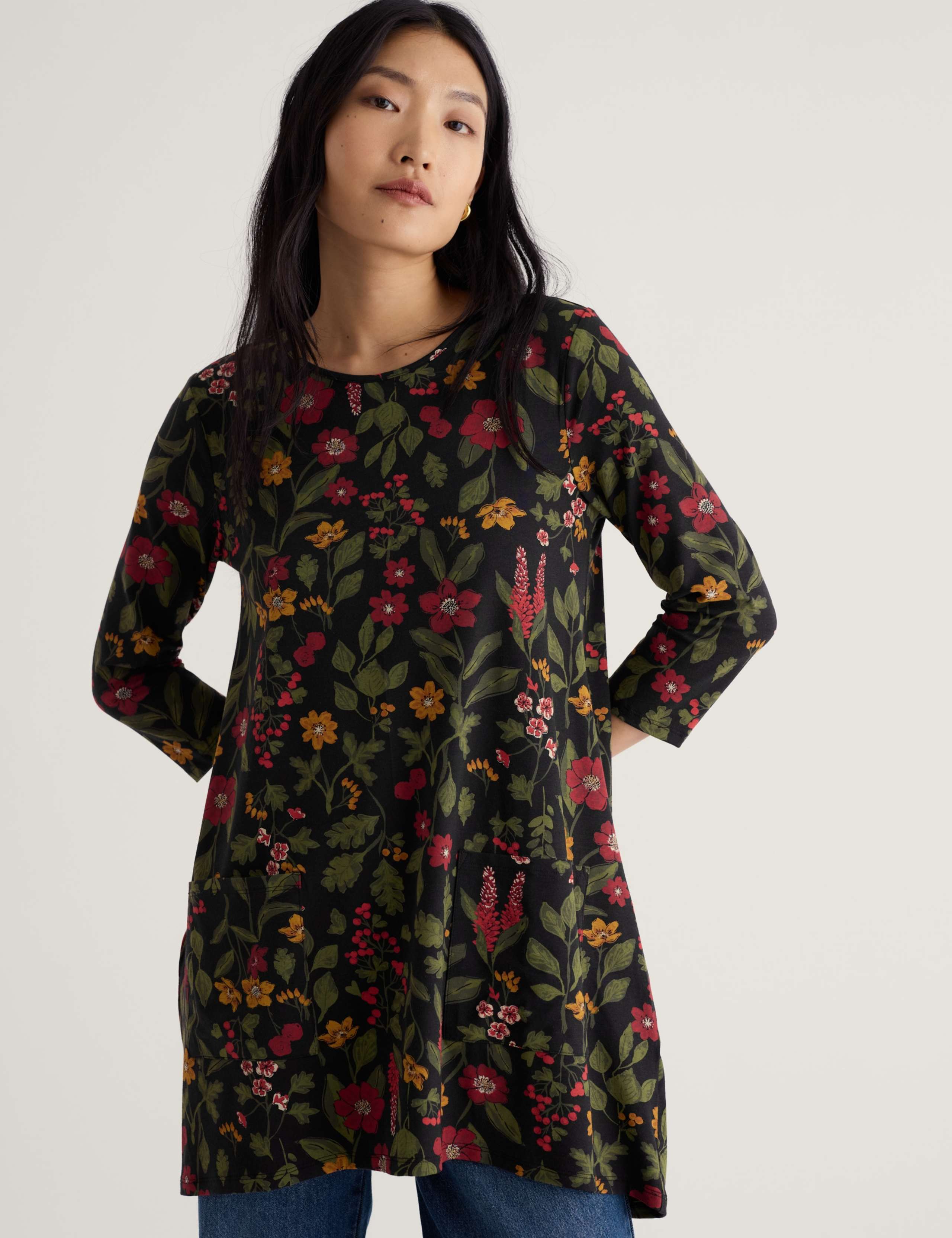 Printed Scoop Neck Relaxed Tunic 3 of 5