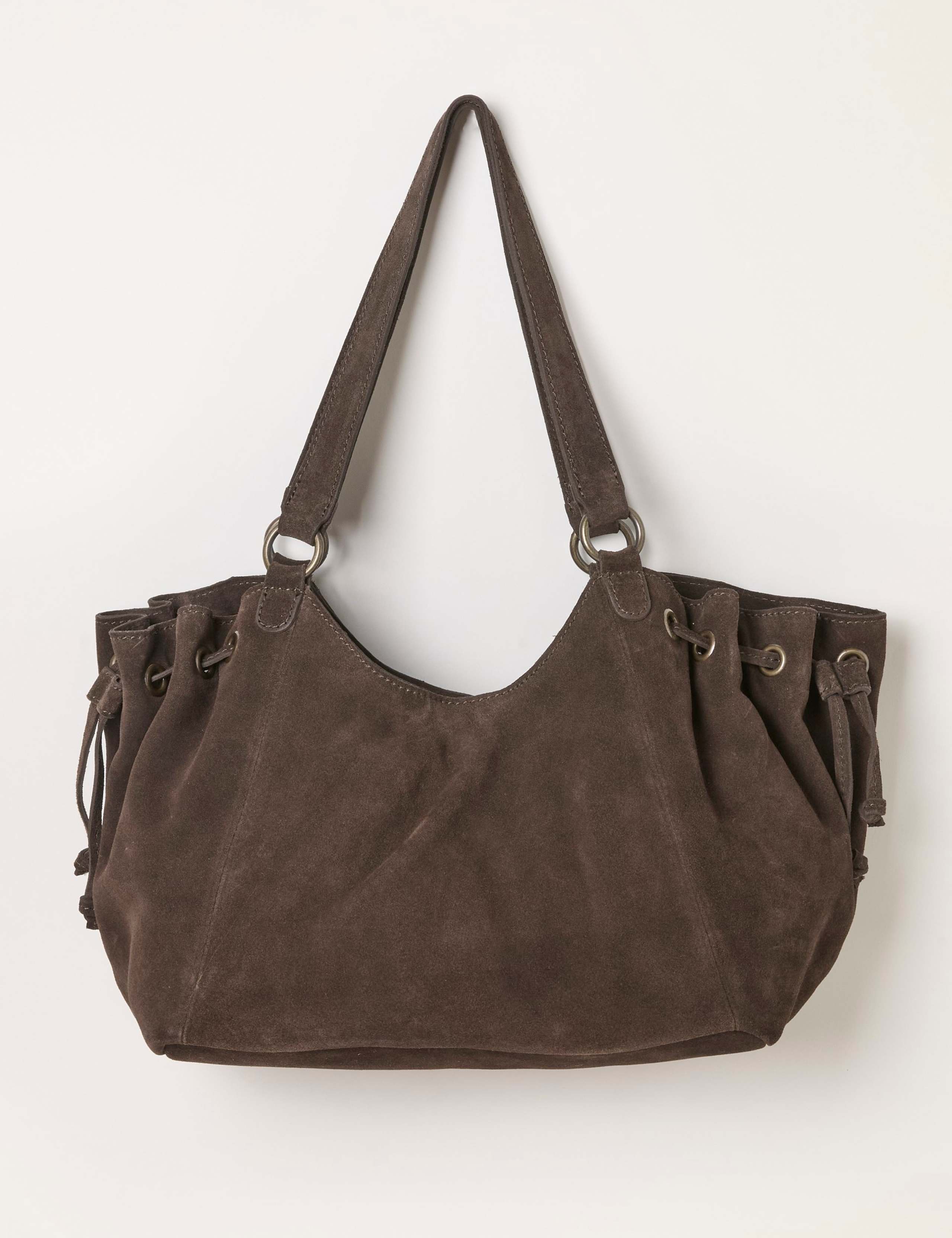 Suede Ruched Shoulder Bag 1 of 5