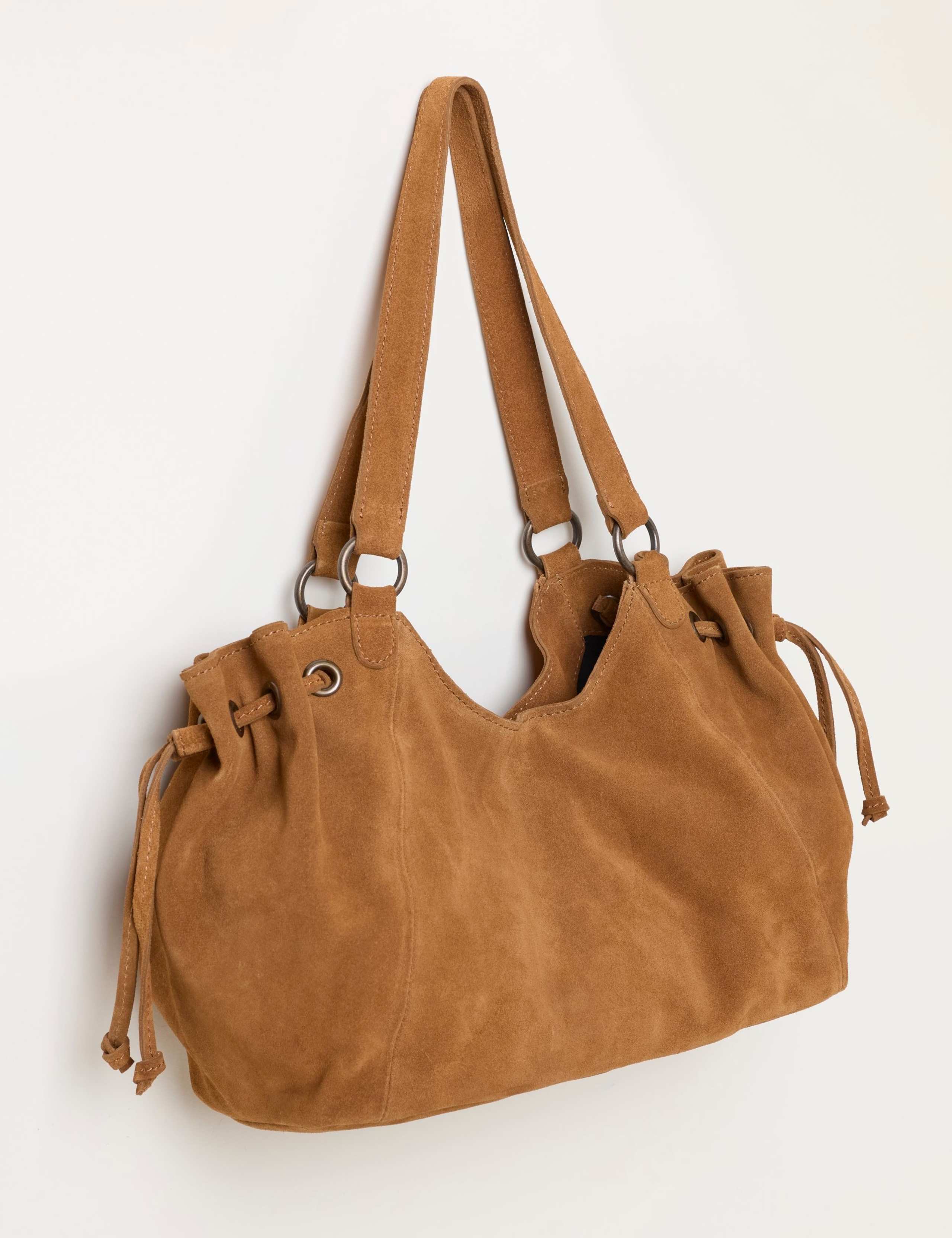 Suede Ruched Shoulder Bag 1 of 4