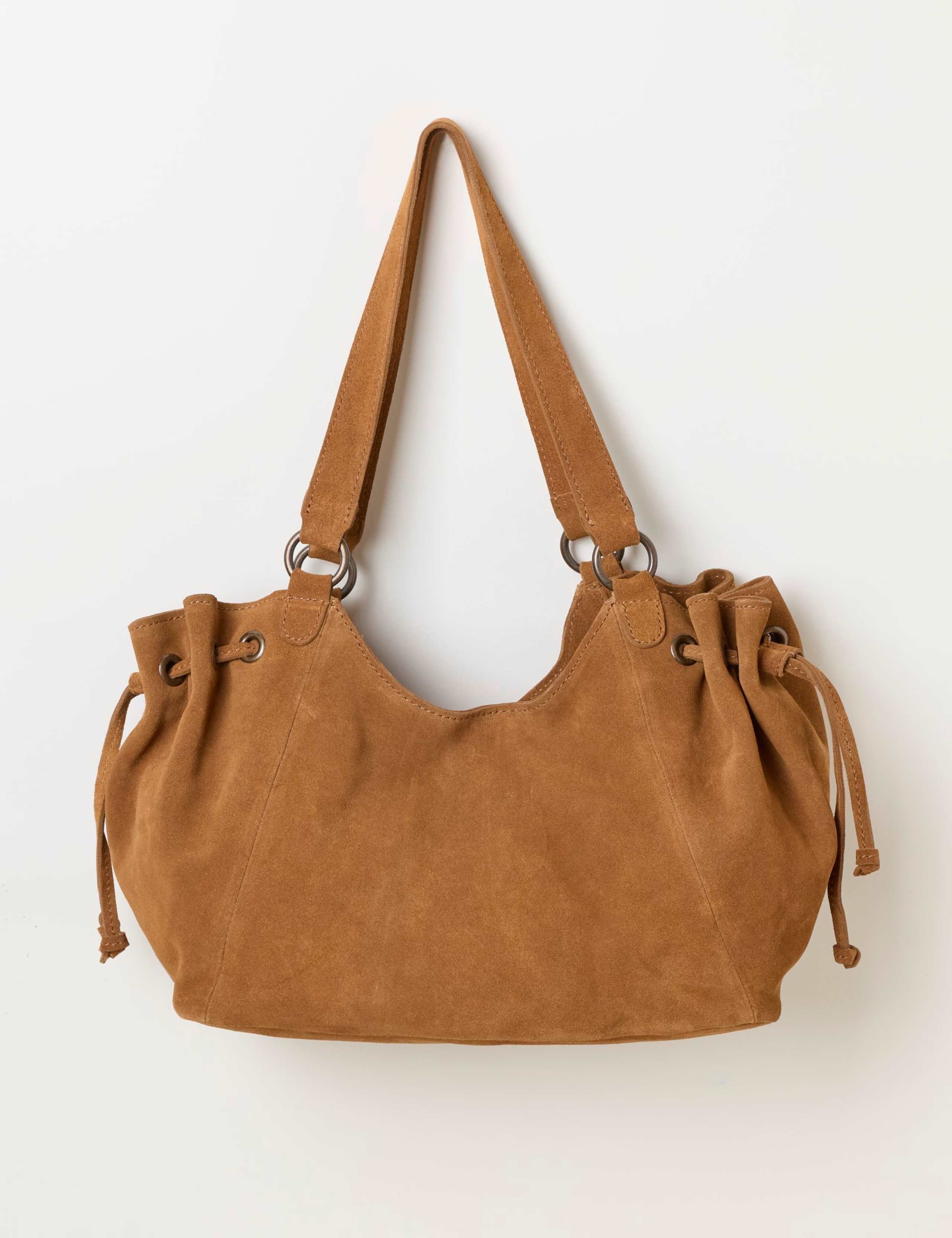 Suede Ruched Shoulder Bag 2 of 4