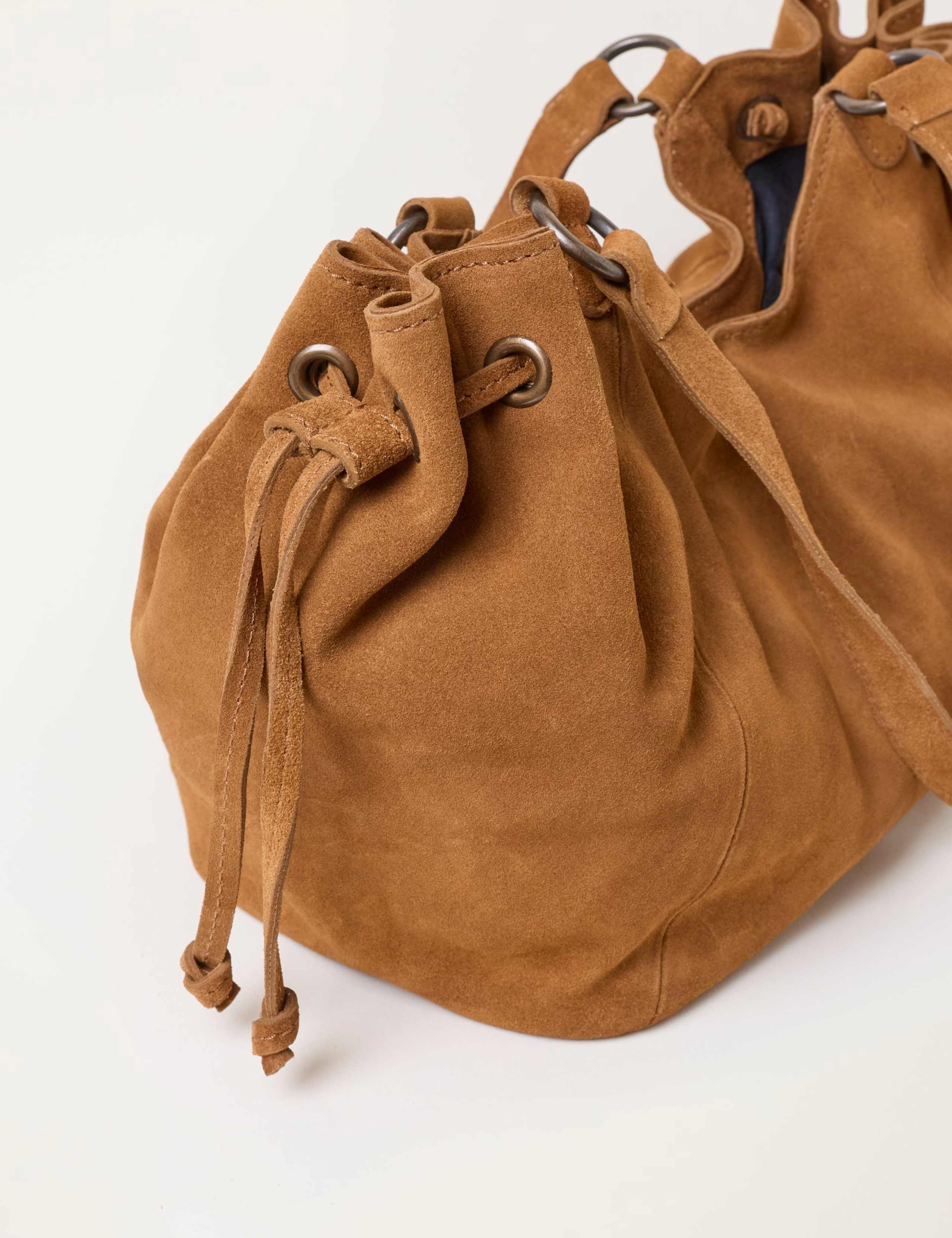Suede Ruched Shoulder Bag 3 of 4