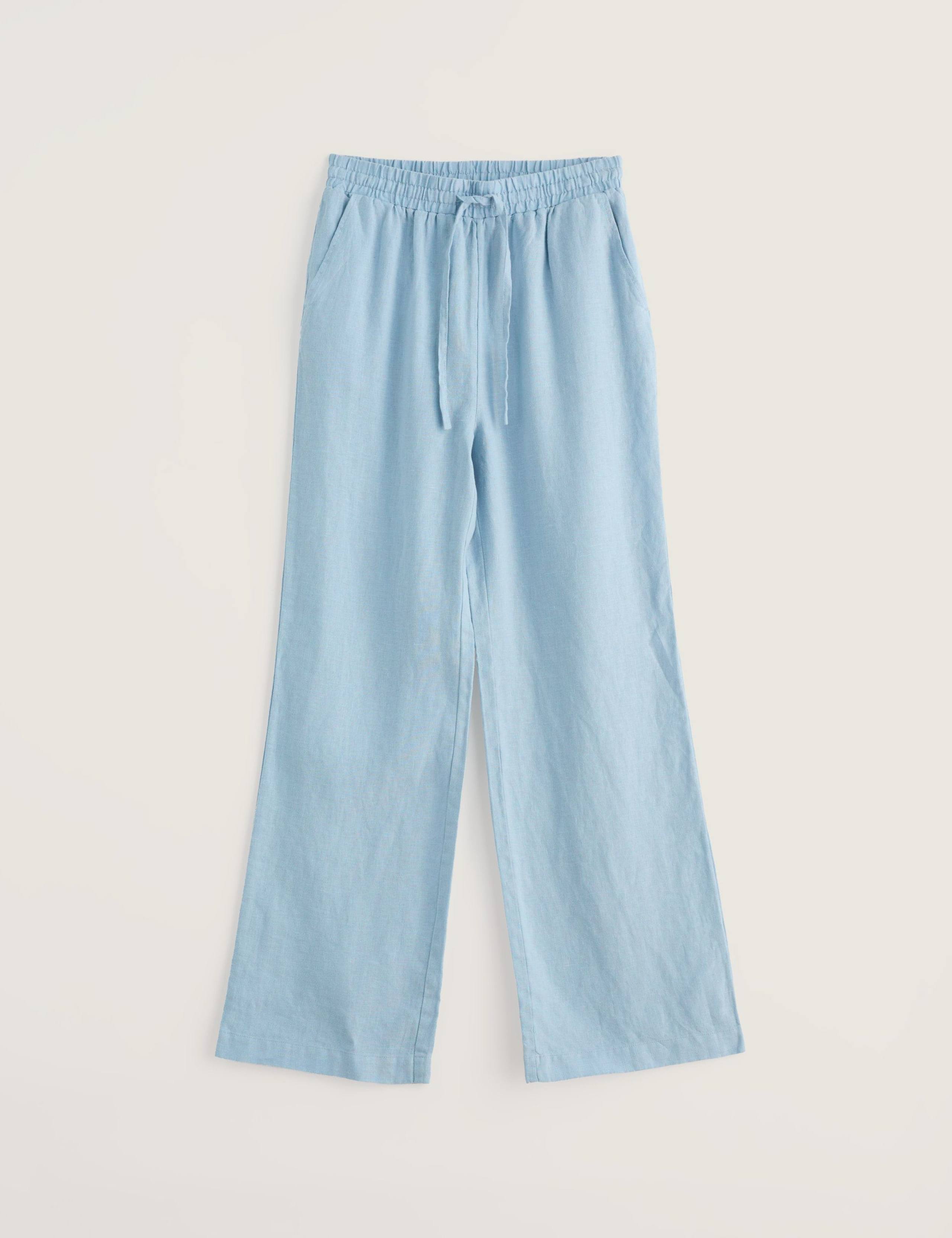 Pure Linen Elasticated Waist Trousers 2 of 5