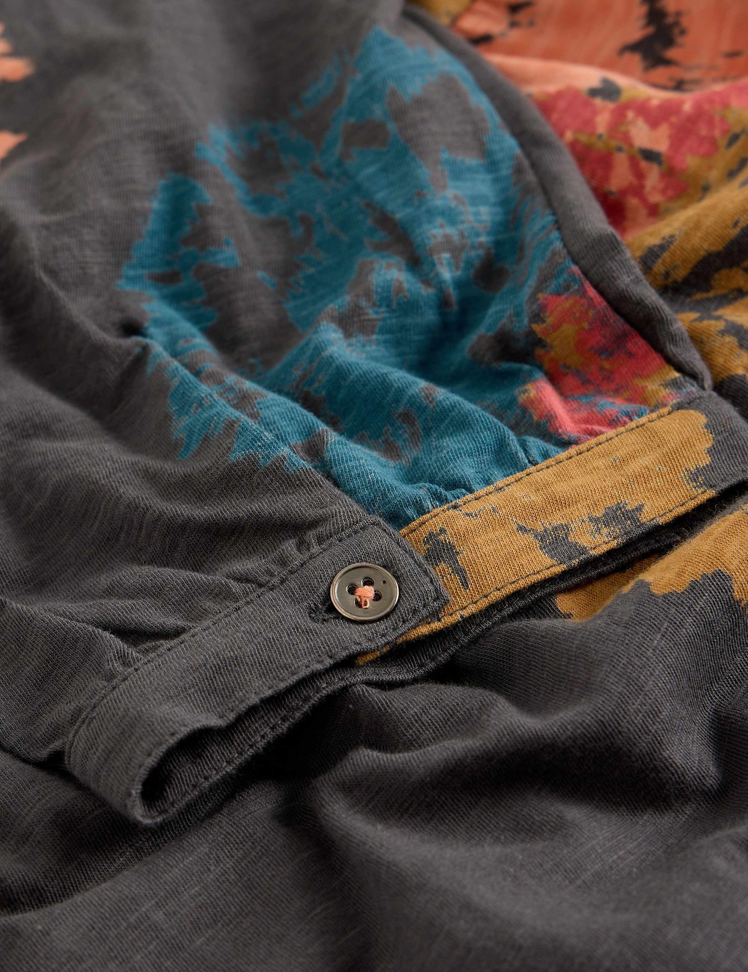 Pure Cotton Floral V-Neck Tunic 6 of 6