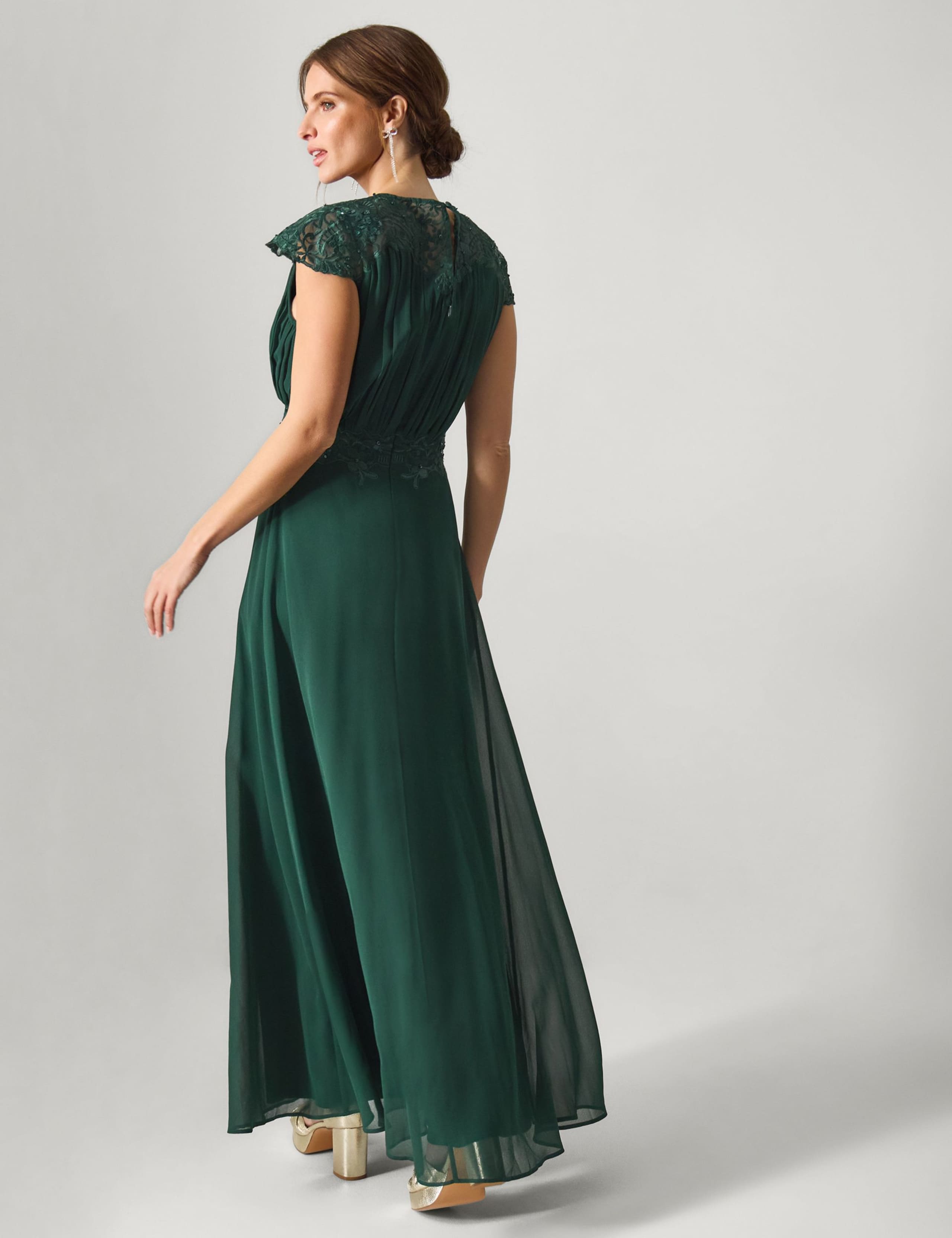 Chiffon Lace Maxi Dress 3 of 4