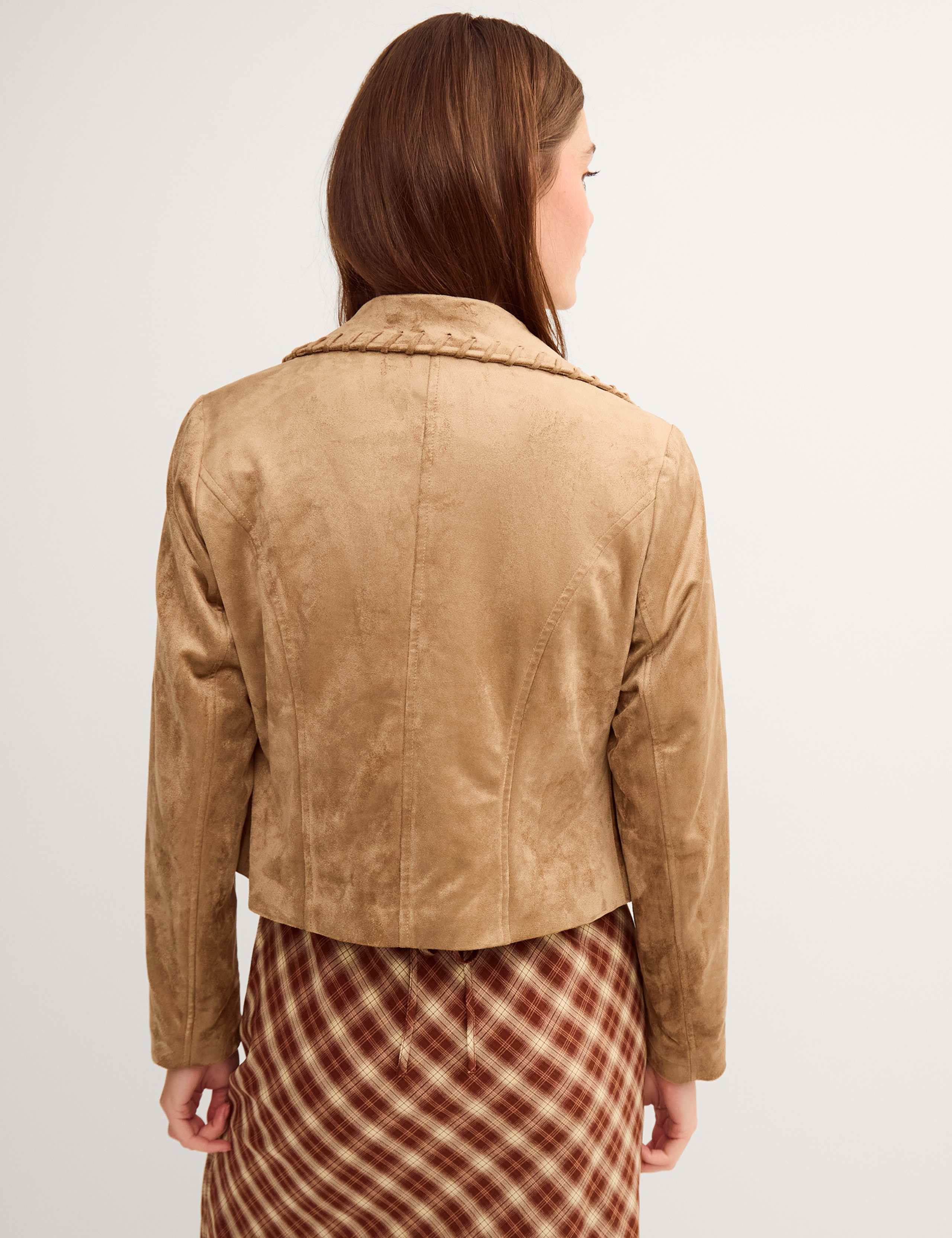Faux Suede Cropped Jacket 2 of 4