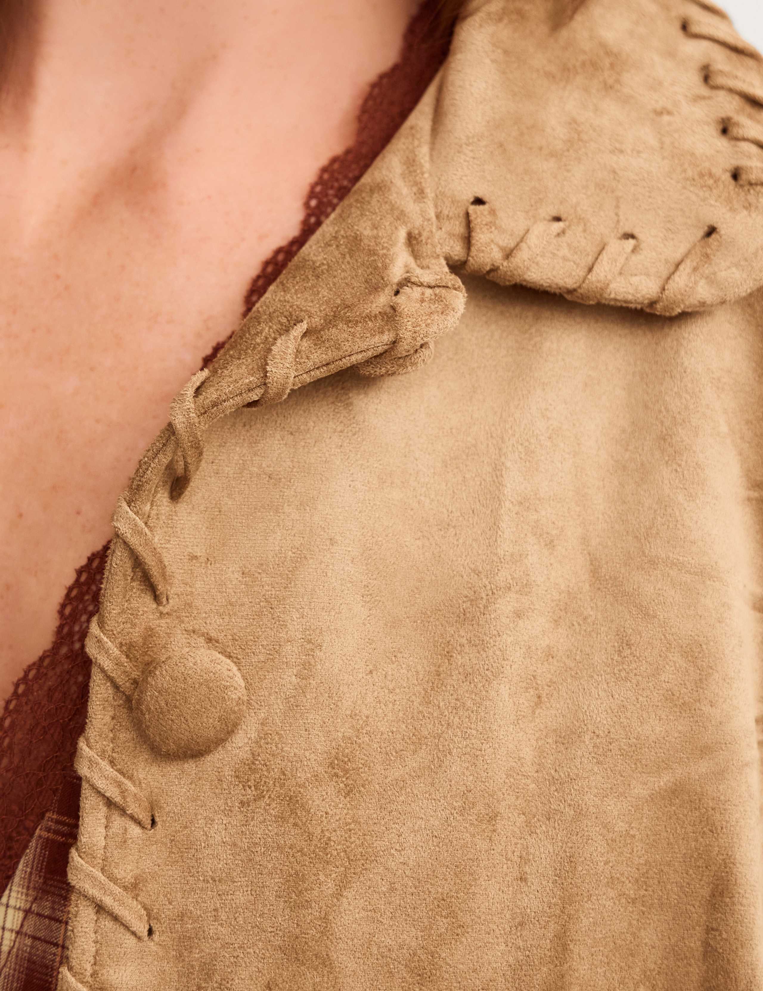 Faux Suede Cropped Jacket 4 of 4