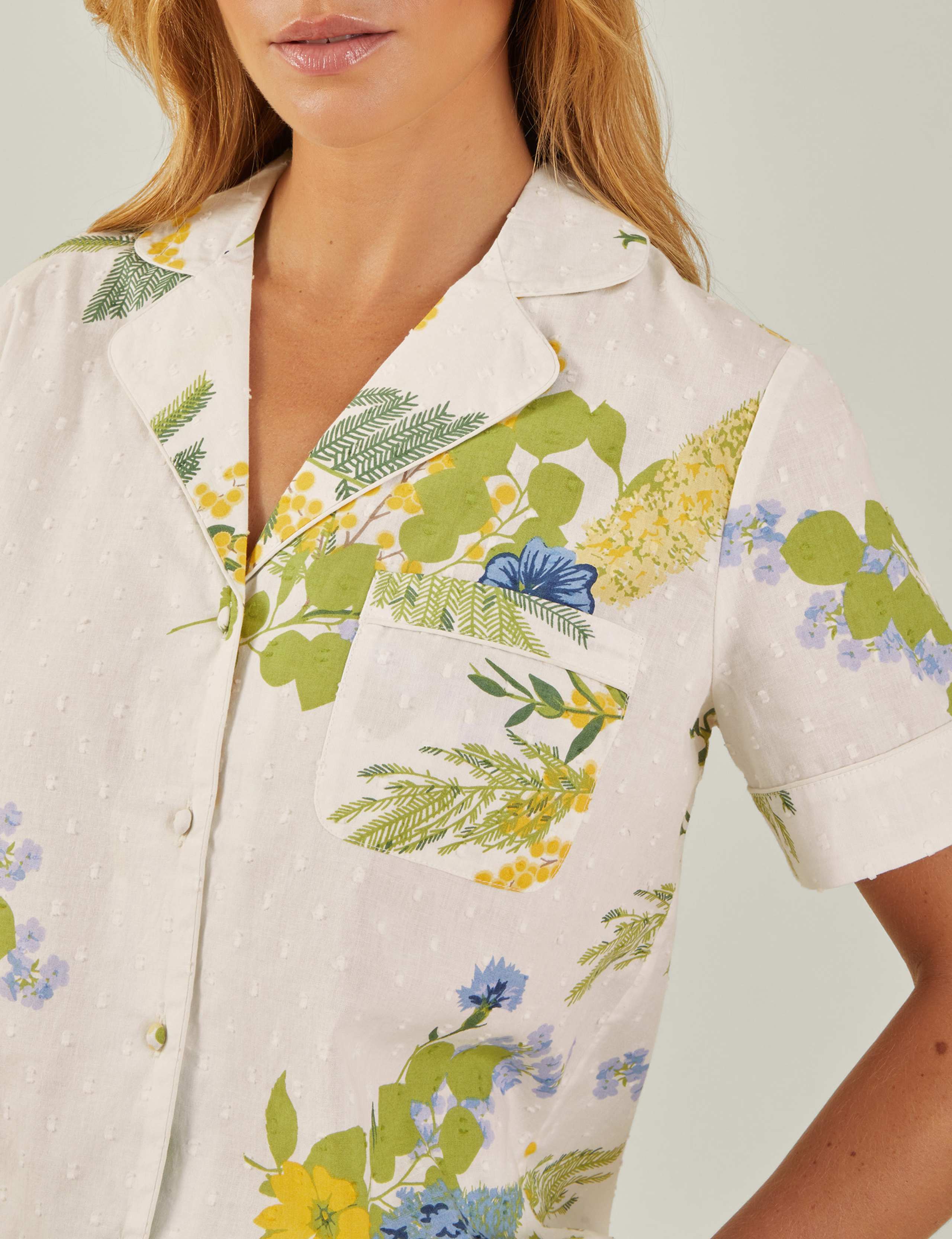 Pure Cotton Floral Print Shorts Pyjama Set 4 of 4