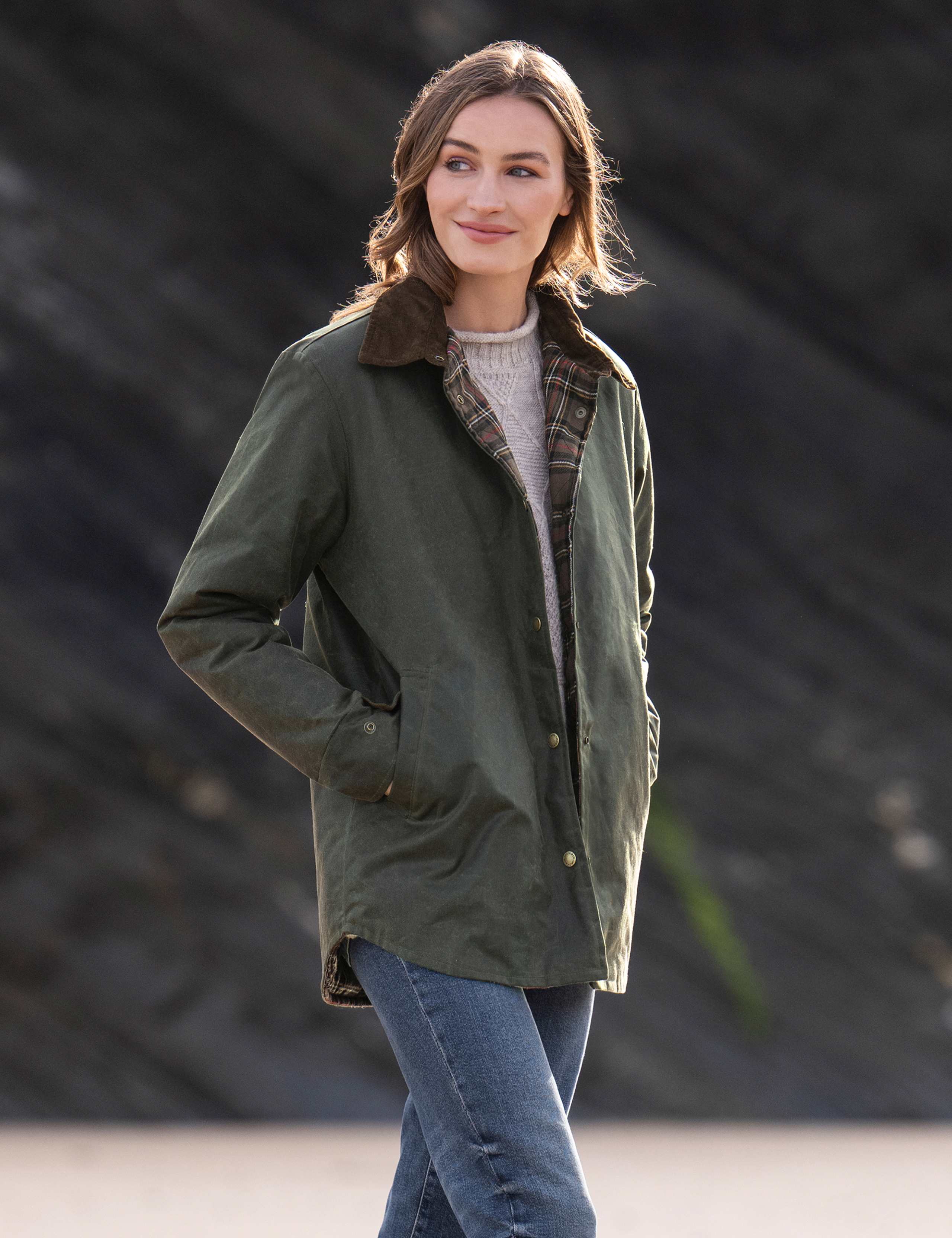 Waxed Pure Cotton Relaxed Utility Jacket 1 of 7