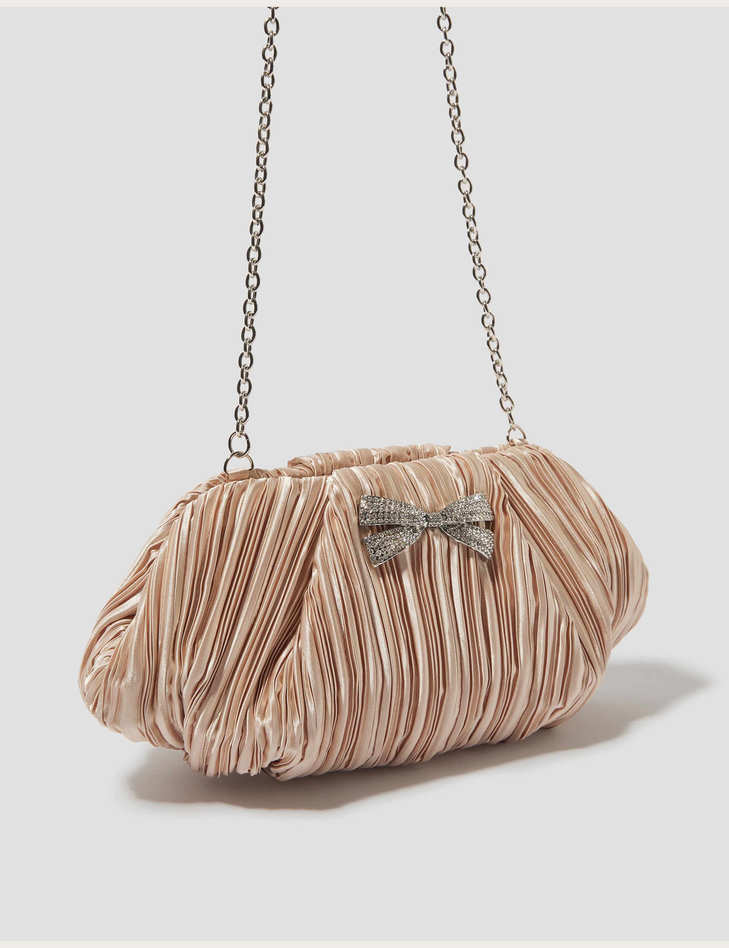 Pleated Chain Strap Clutch Bag 2 of 5