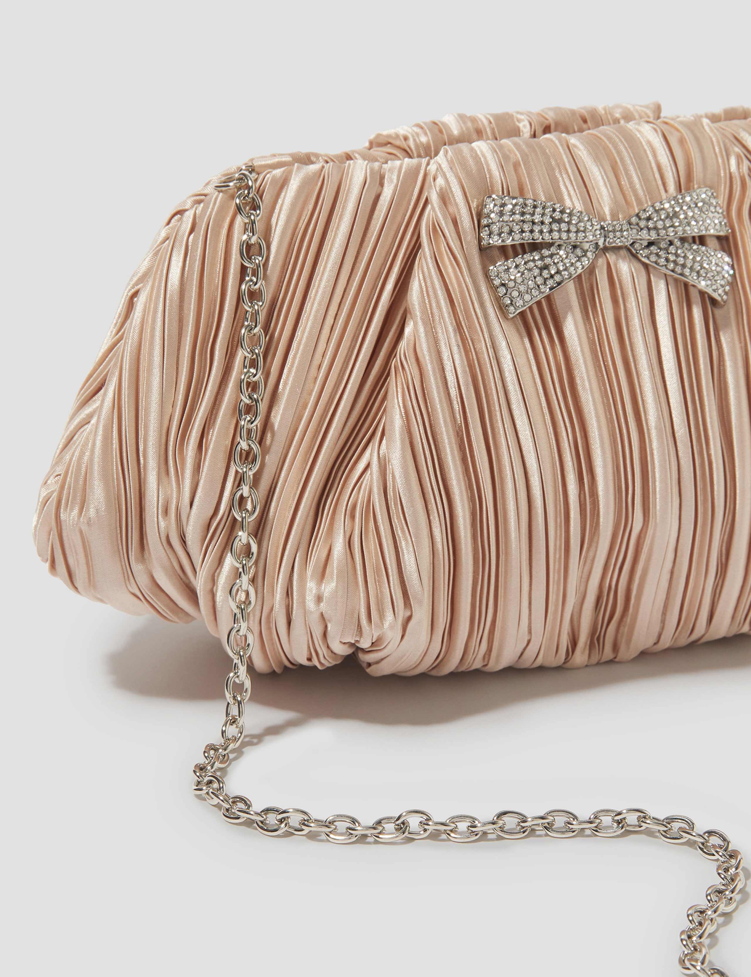 Pleated Chain Strap Clutch Bag 3 of 5