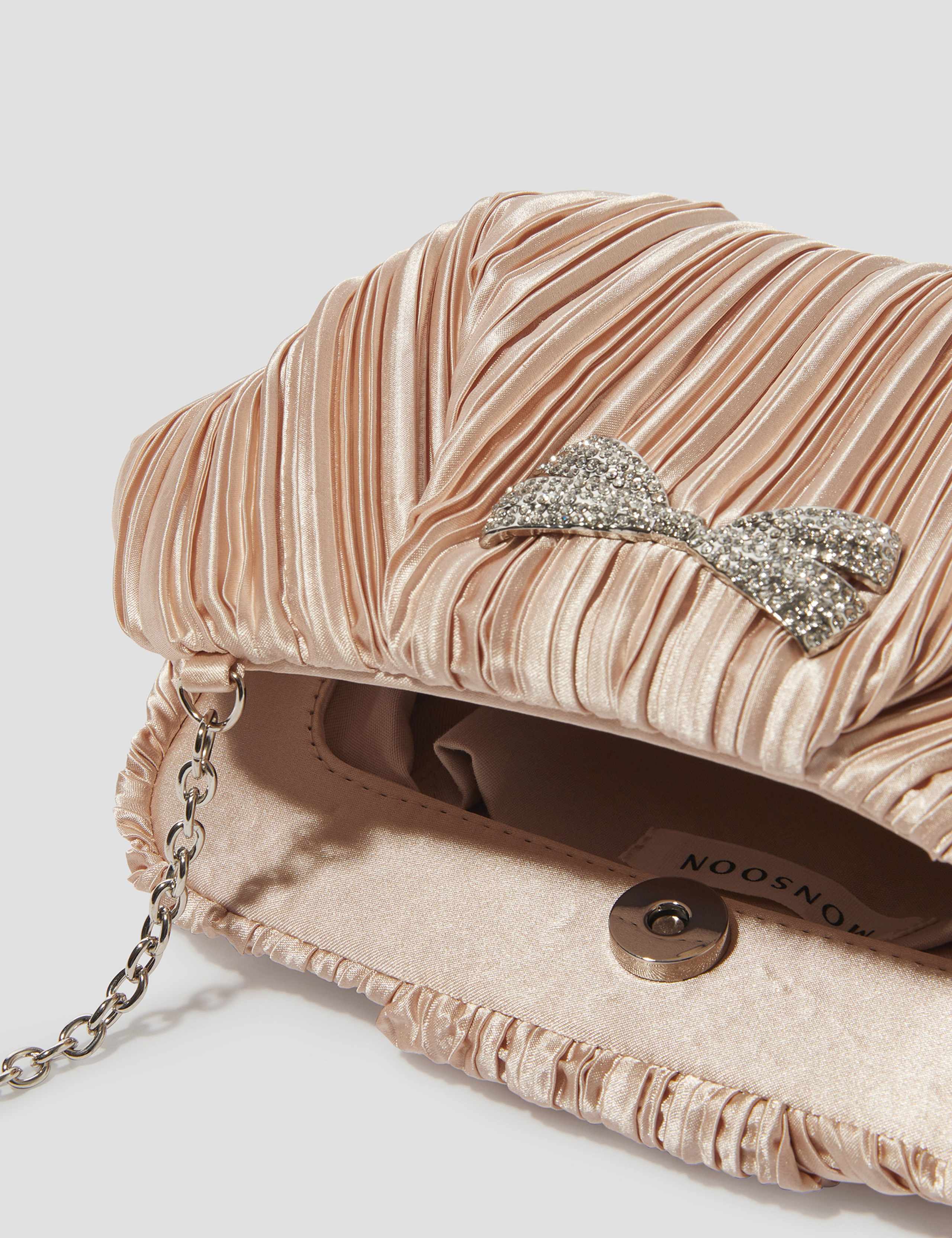 Pleated Chain Strap Clutch Bag 4 of 5