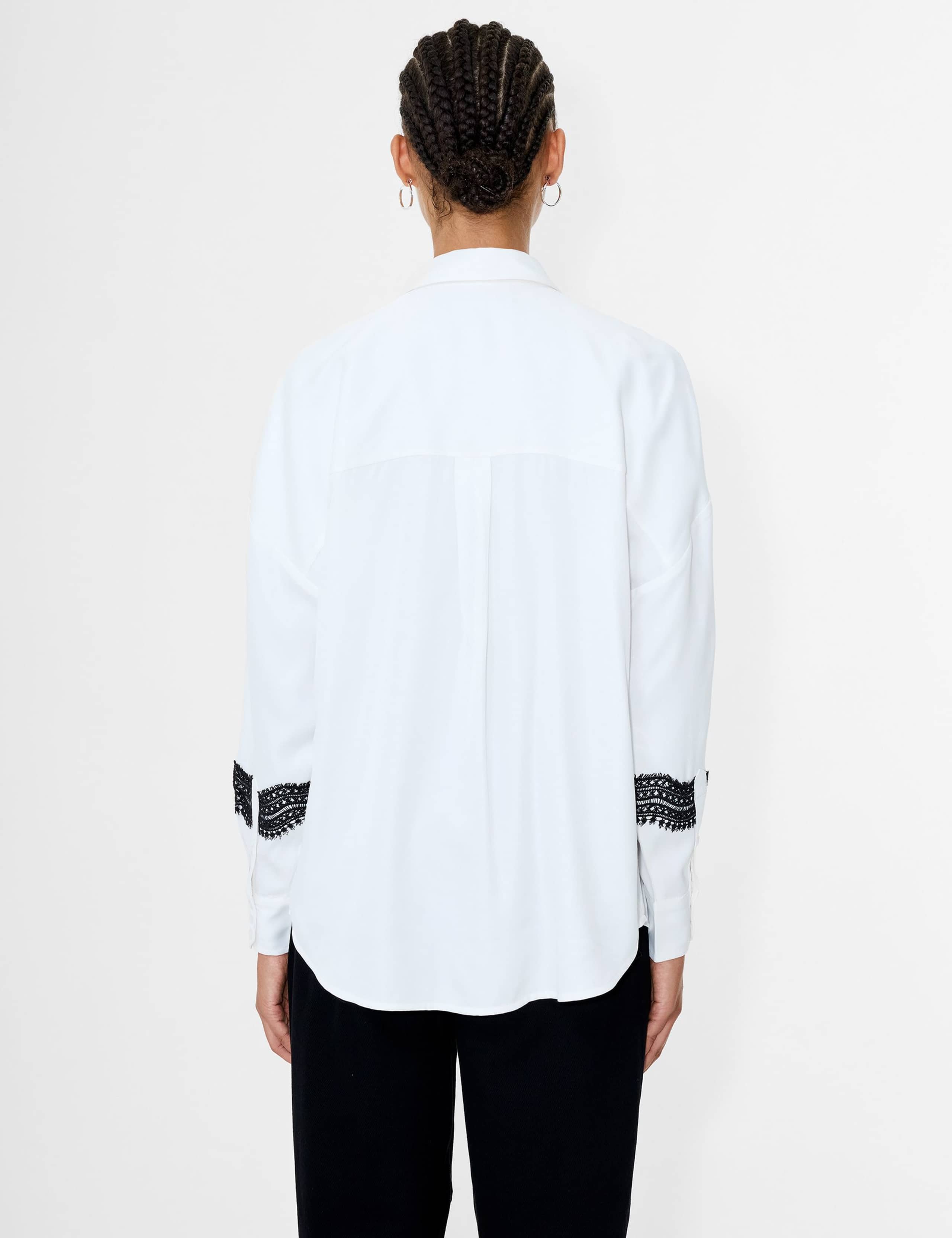 Satin Lace Detail Shirt 3 of 3