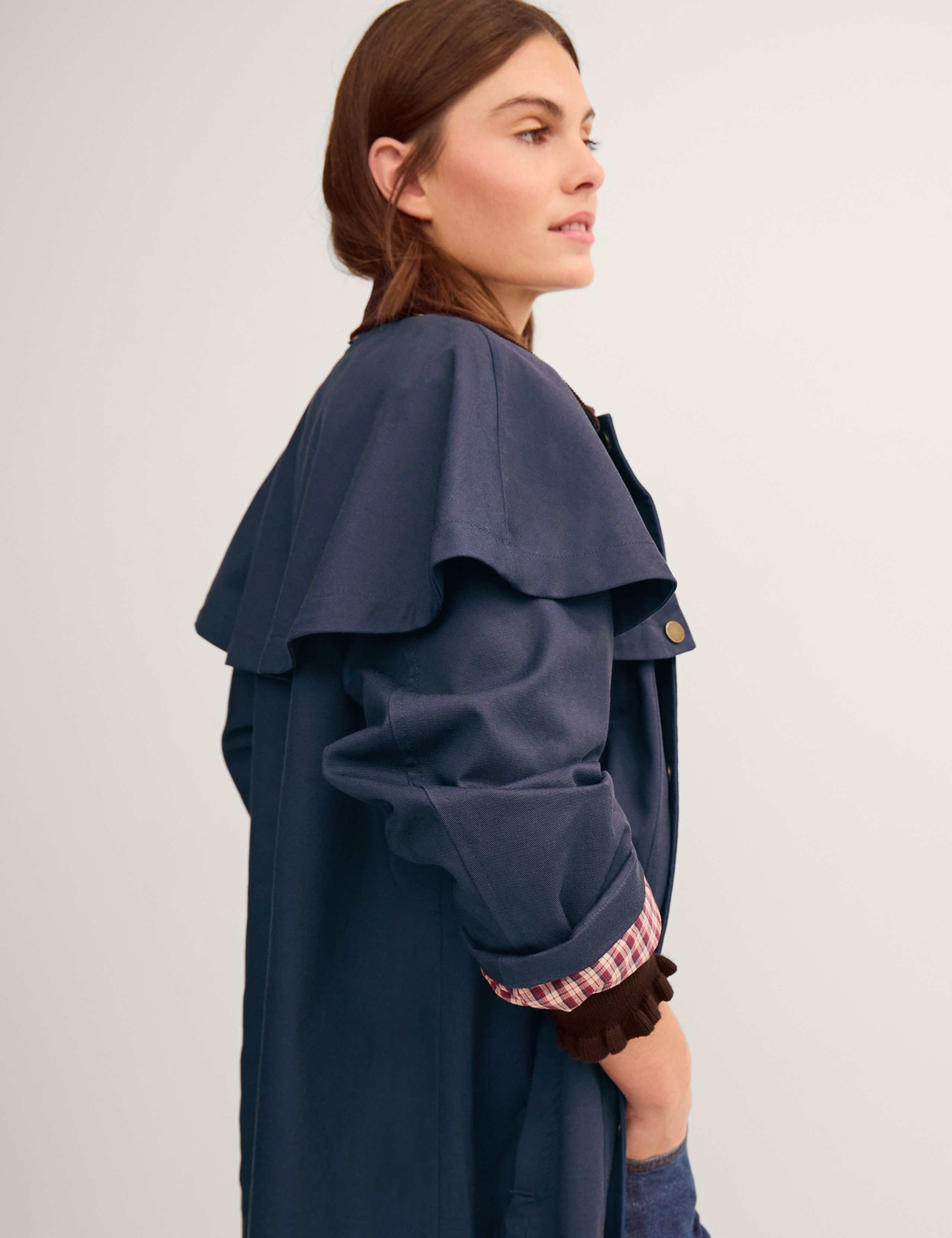 Cotton Blend Cape Barn Jacket 3 of 5