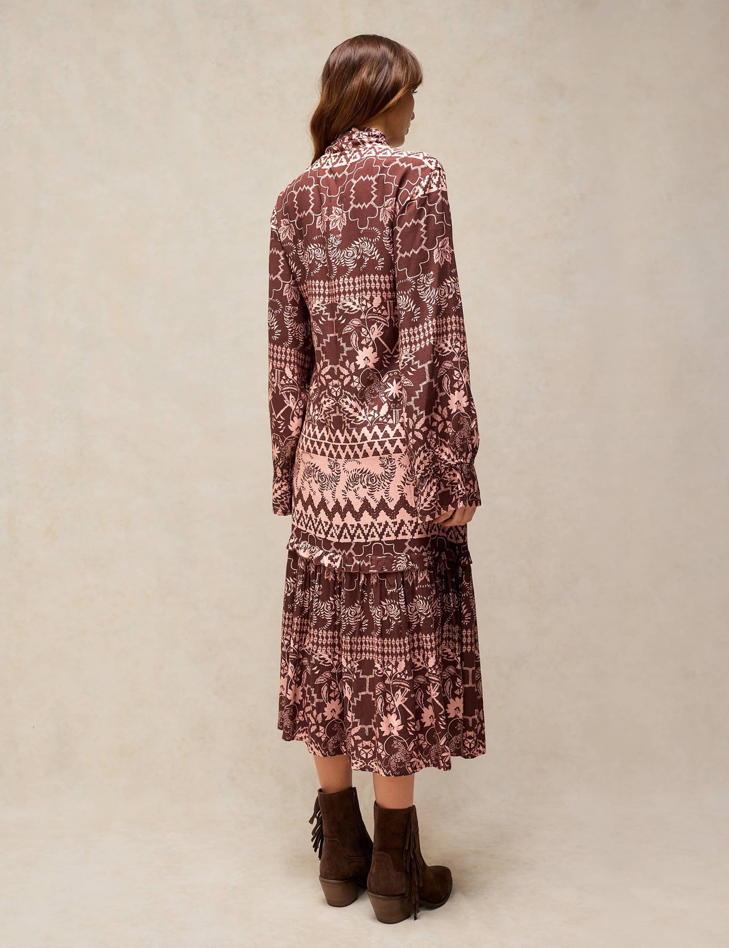 Kalia Tie Neck Knee Length Tea Dress 3 of 6