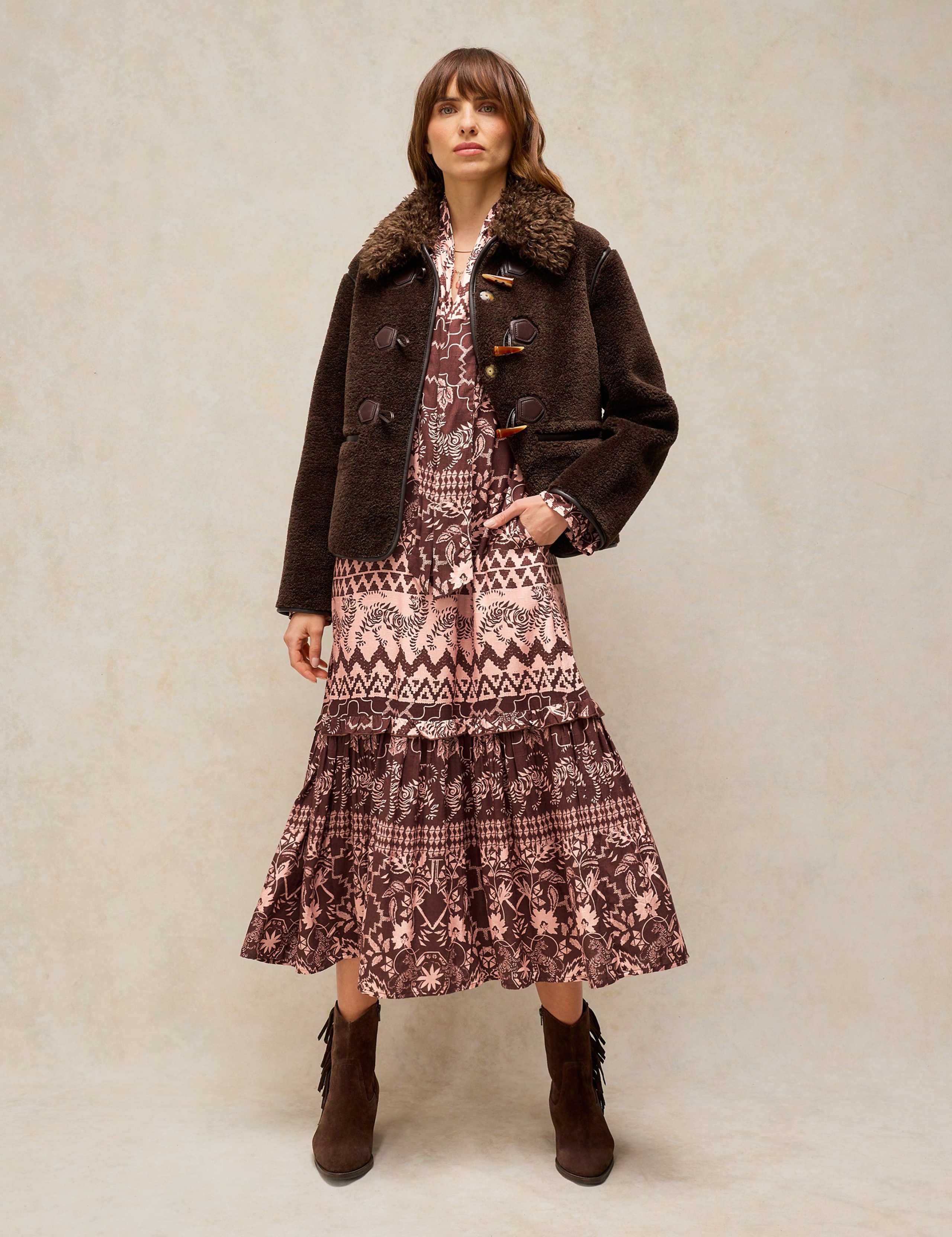 Kalia Tie Neck Knee Length Tea Dress 5 of 6