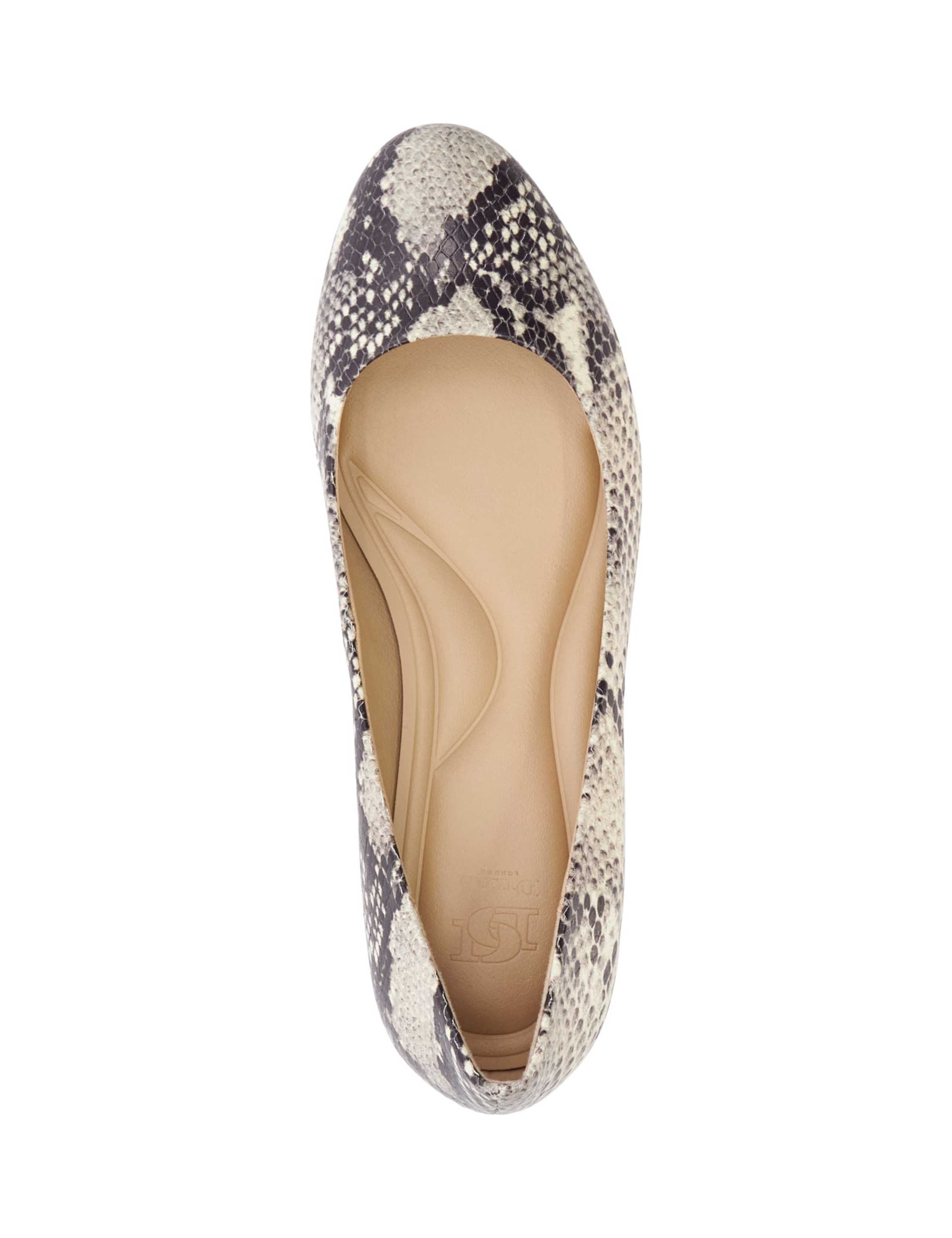 Leather Animal Print Block Heel Court Shoes 4 of 5