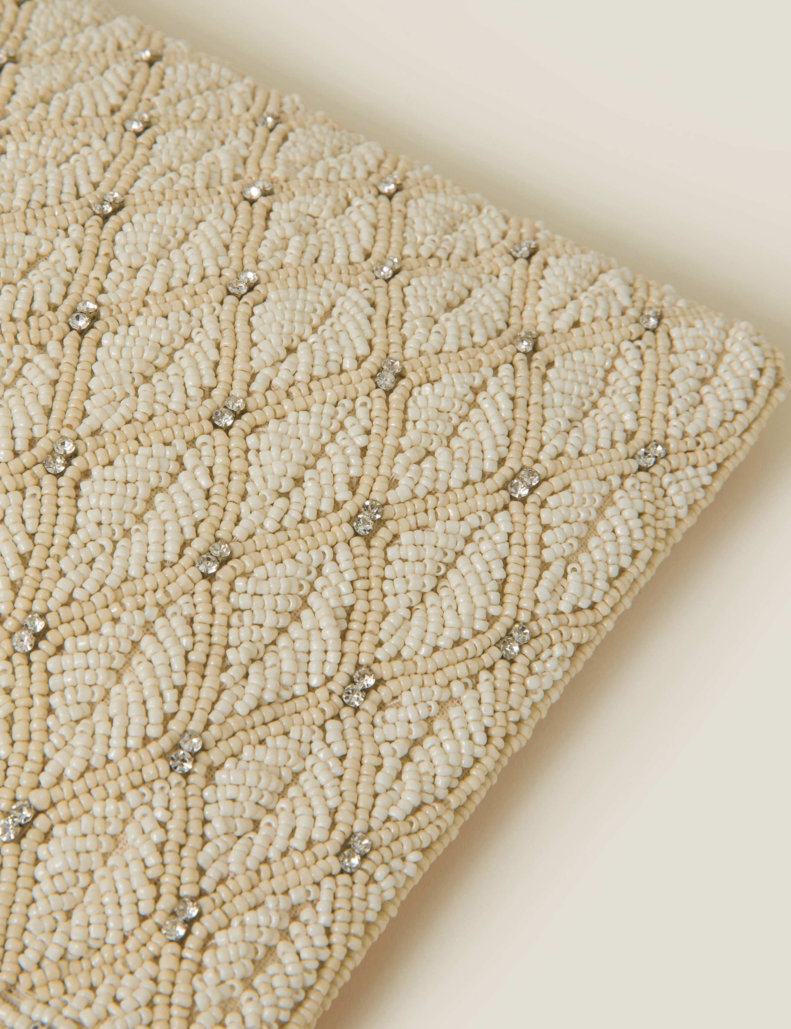 Pure Cotton Beaded Bridal Pouch Purse 5 of 5