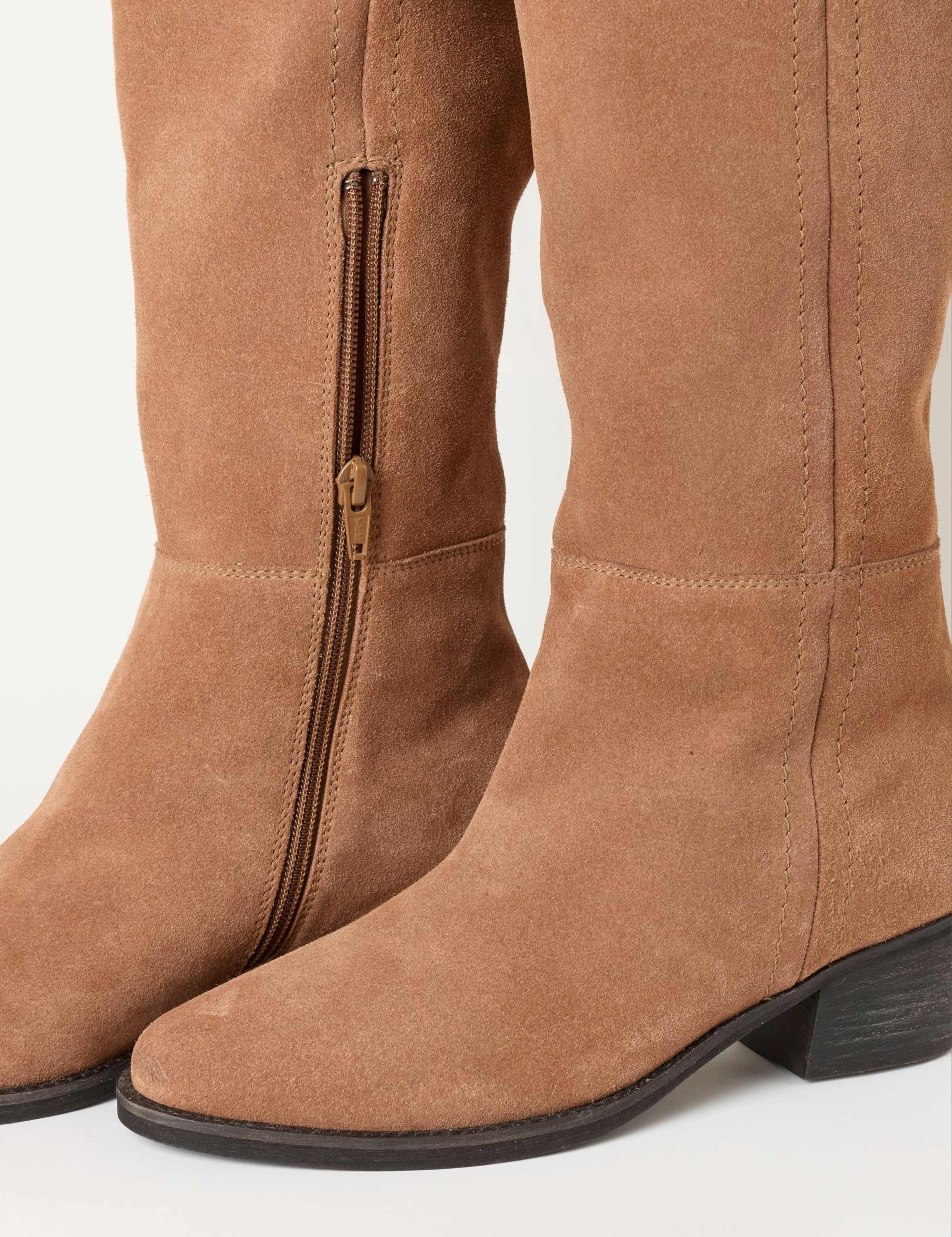 Suede Block Heel Over the Knee Boots 5 of 5