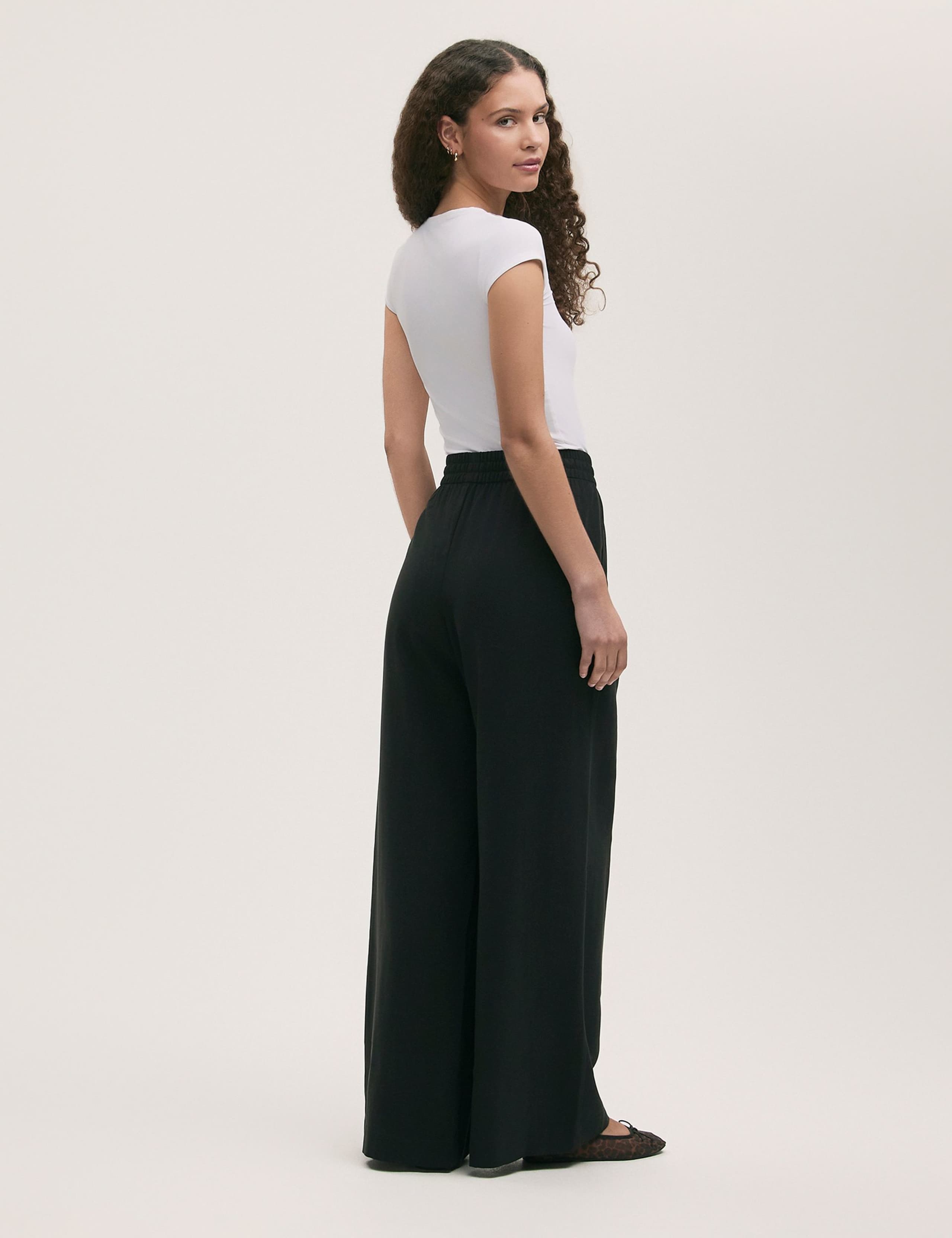 Drawstring Wide Leg Trousers 3 of 4