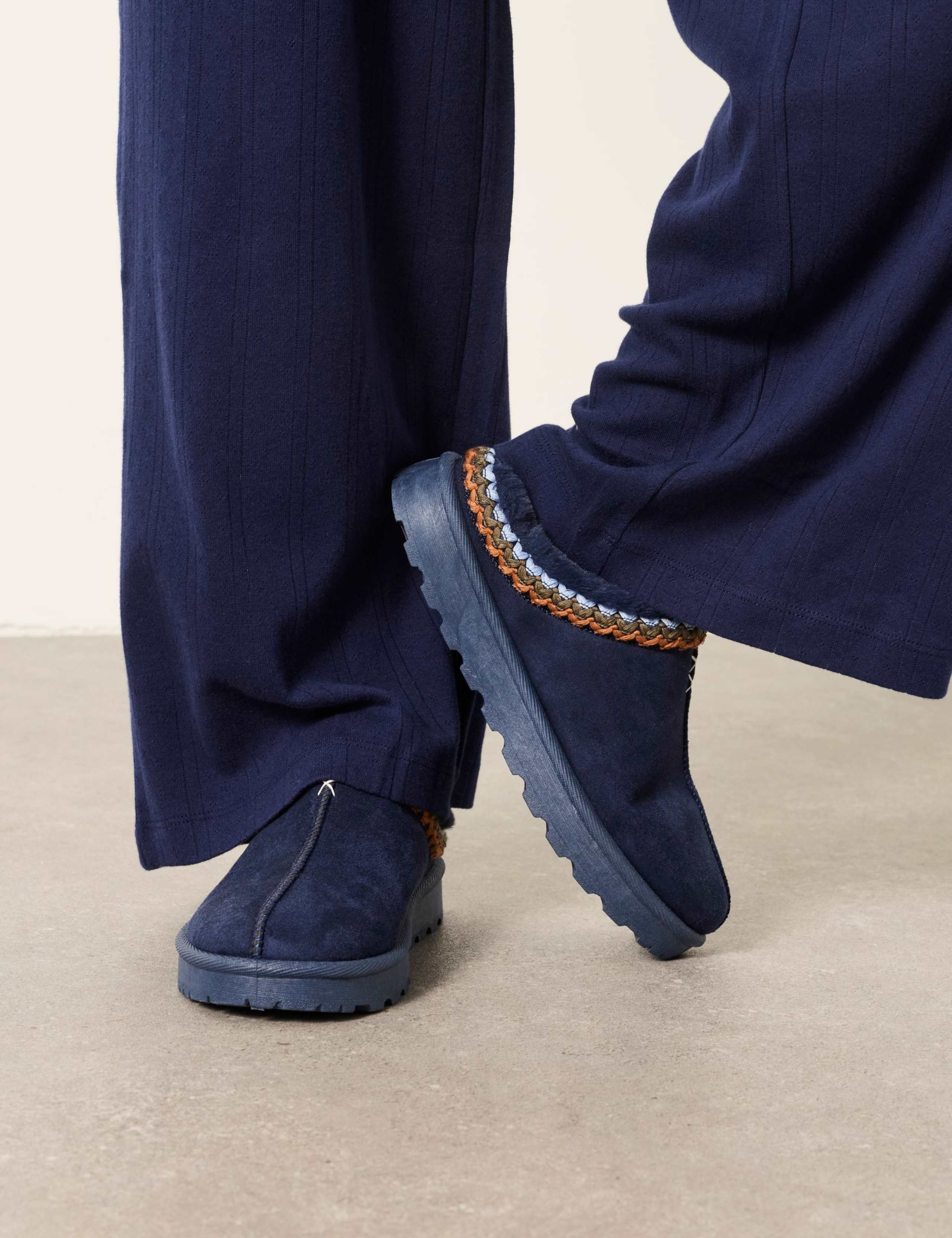 Faux Fur Lined Mule Slippers 4 of 5