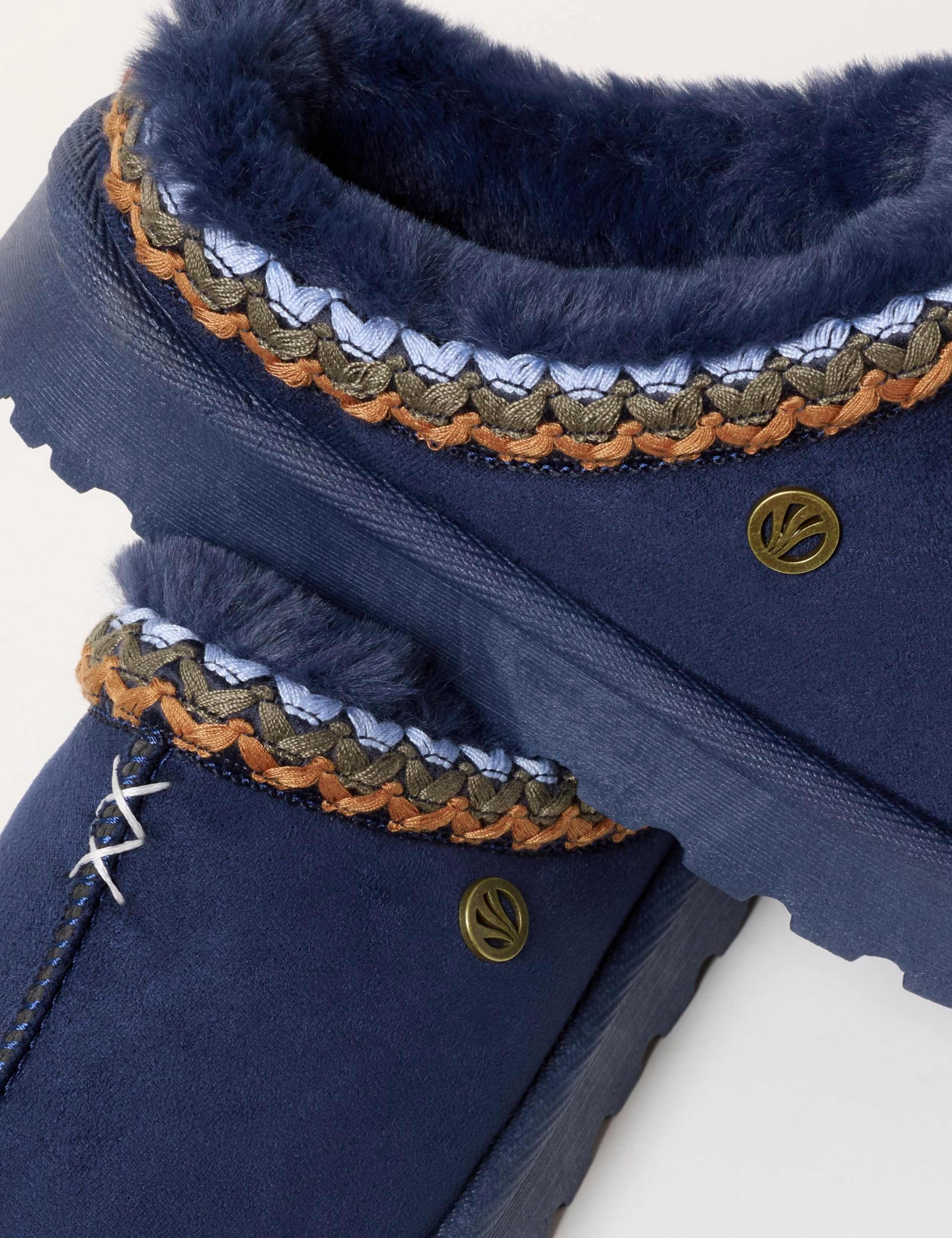 Faux Fur Lined Mule Slippers 5 of 5