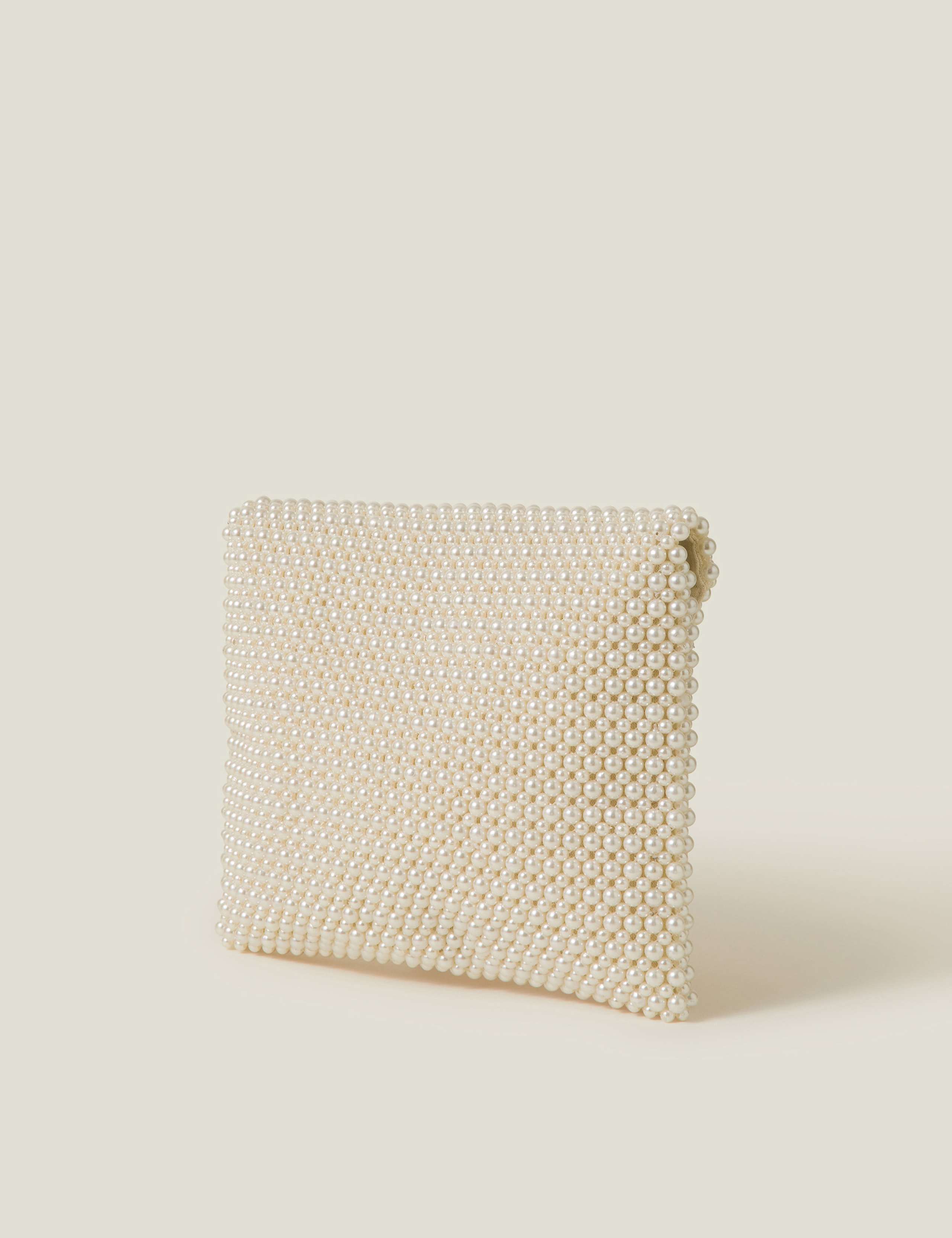 Faux Pearl Envelope Bridal Clutch Bag 4 of 5