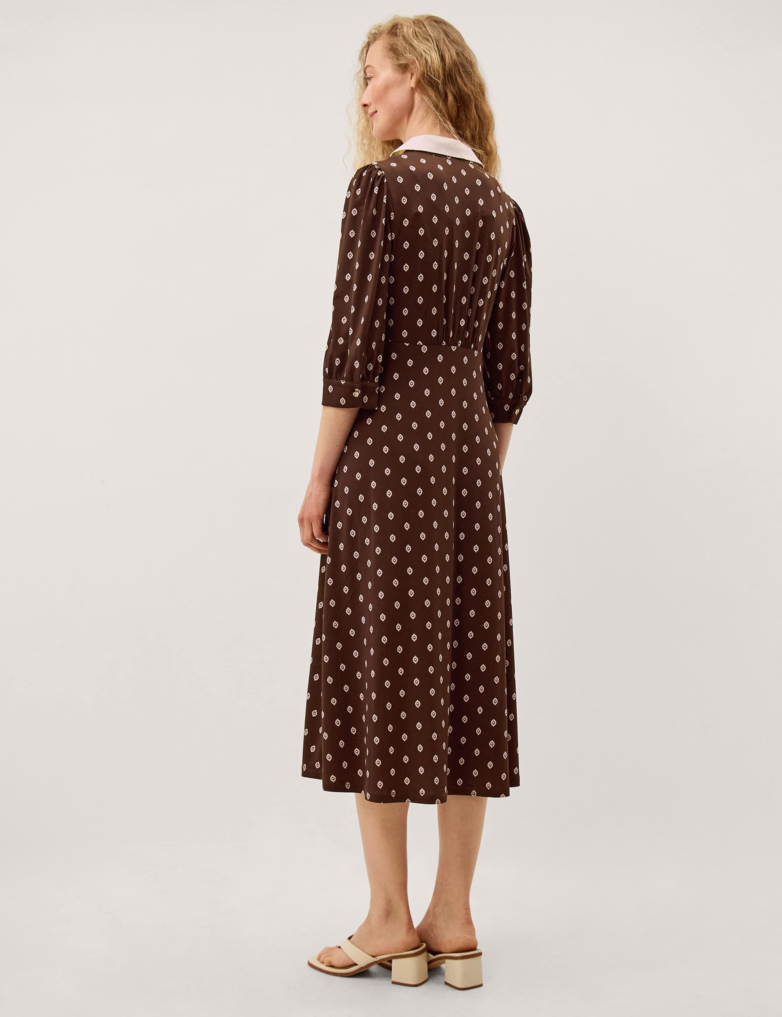 Jersey Printed Midi Shirt Dress 3 of 4