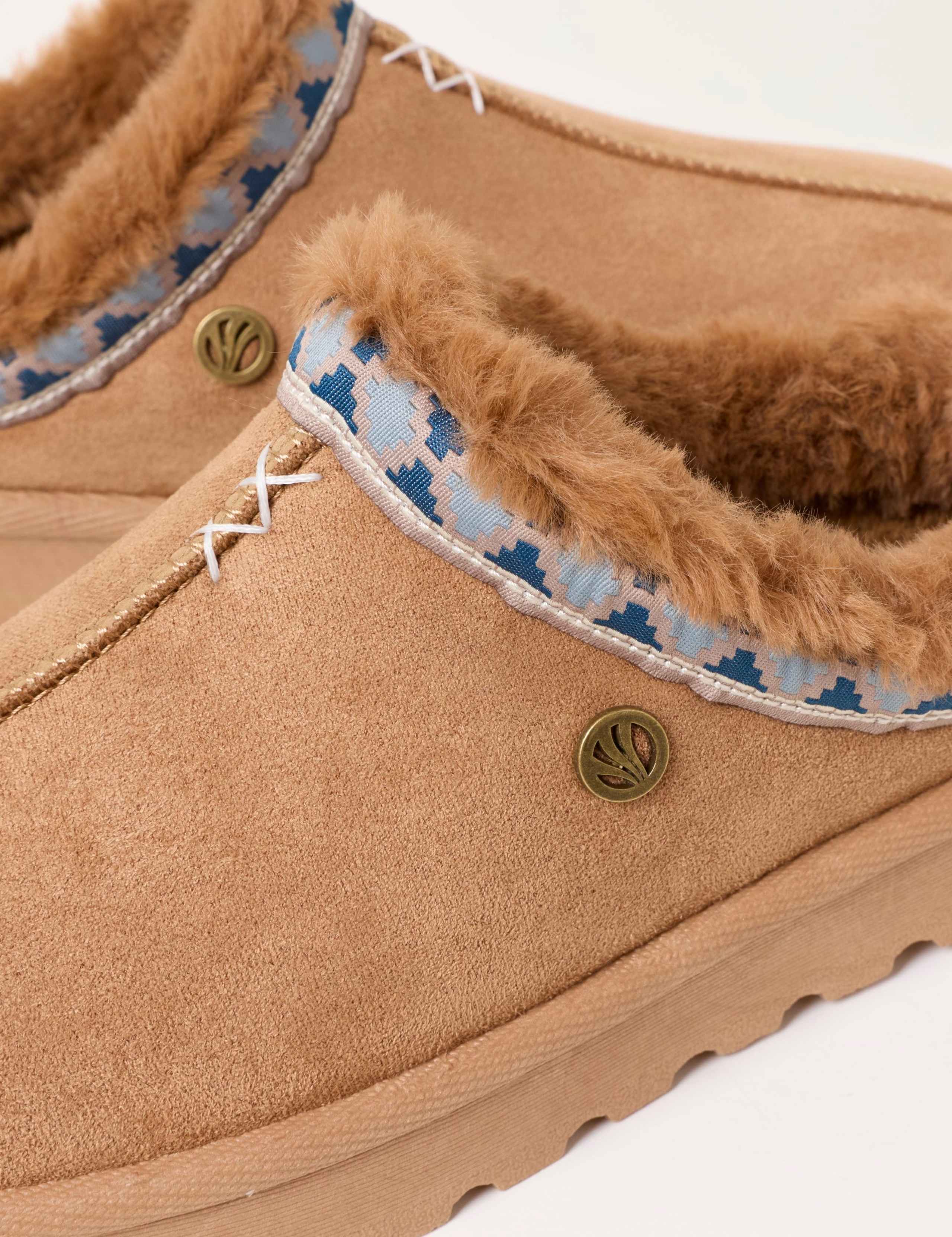 Faux Fur Lined Mule Slippers 5 of 5