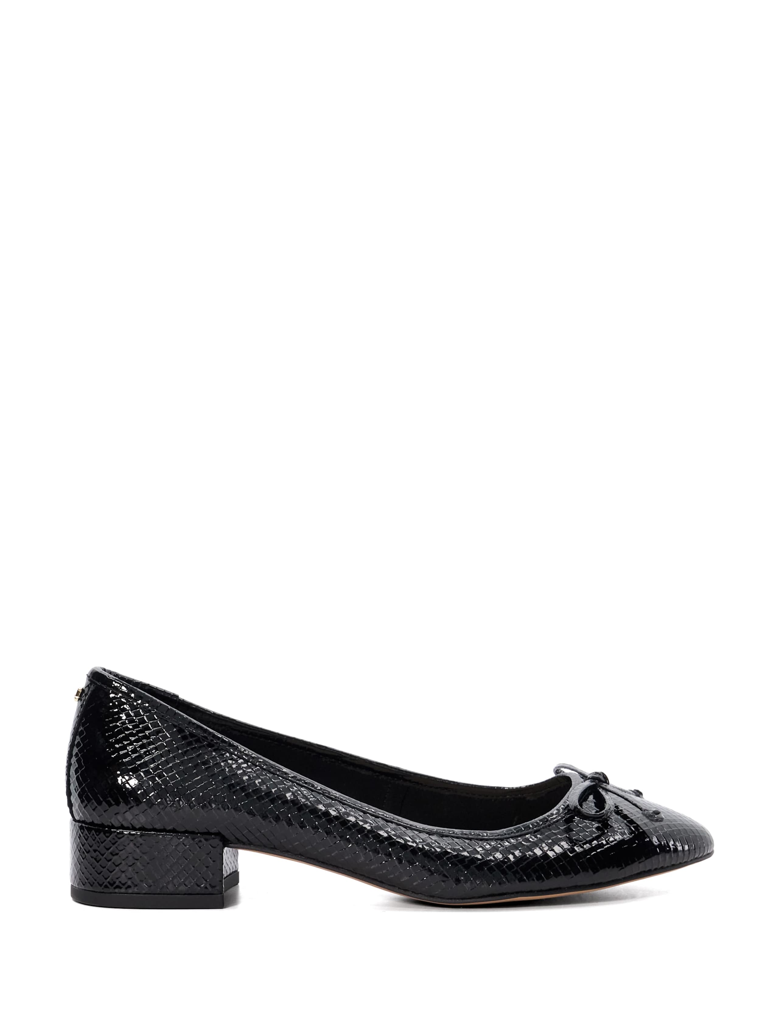 Croc Block Heel Ballet Pumps 1 of 4