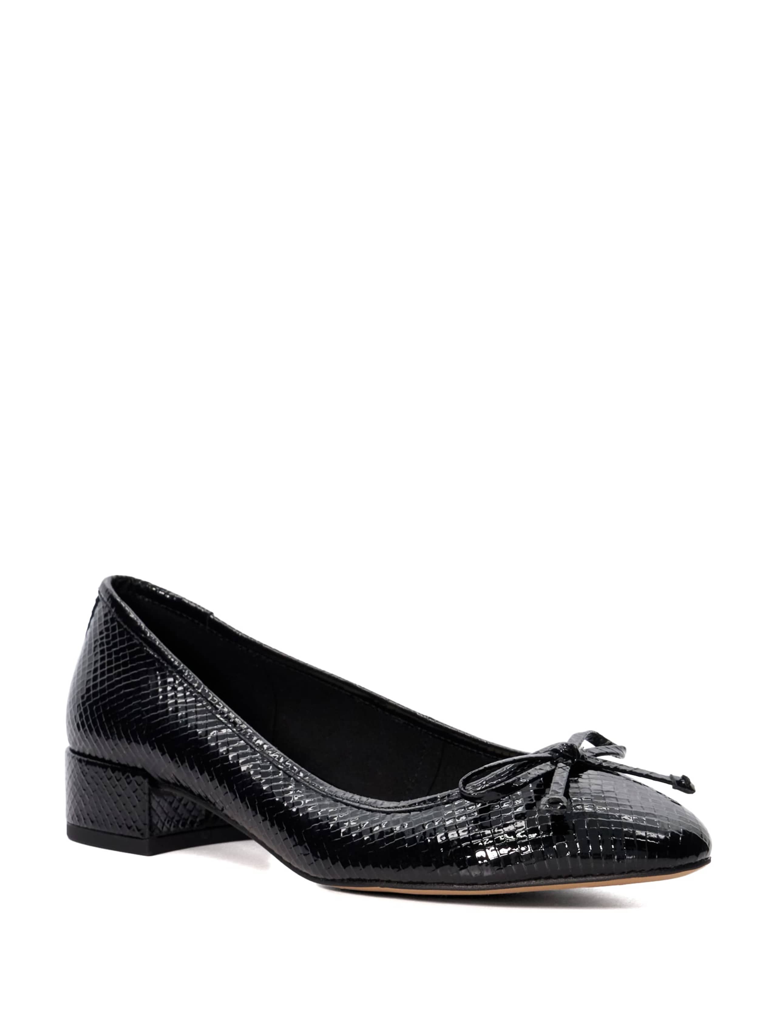 Croc Block Heel Ballet Pumps 3 of 4