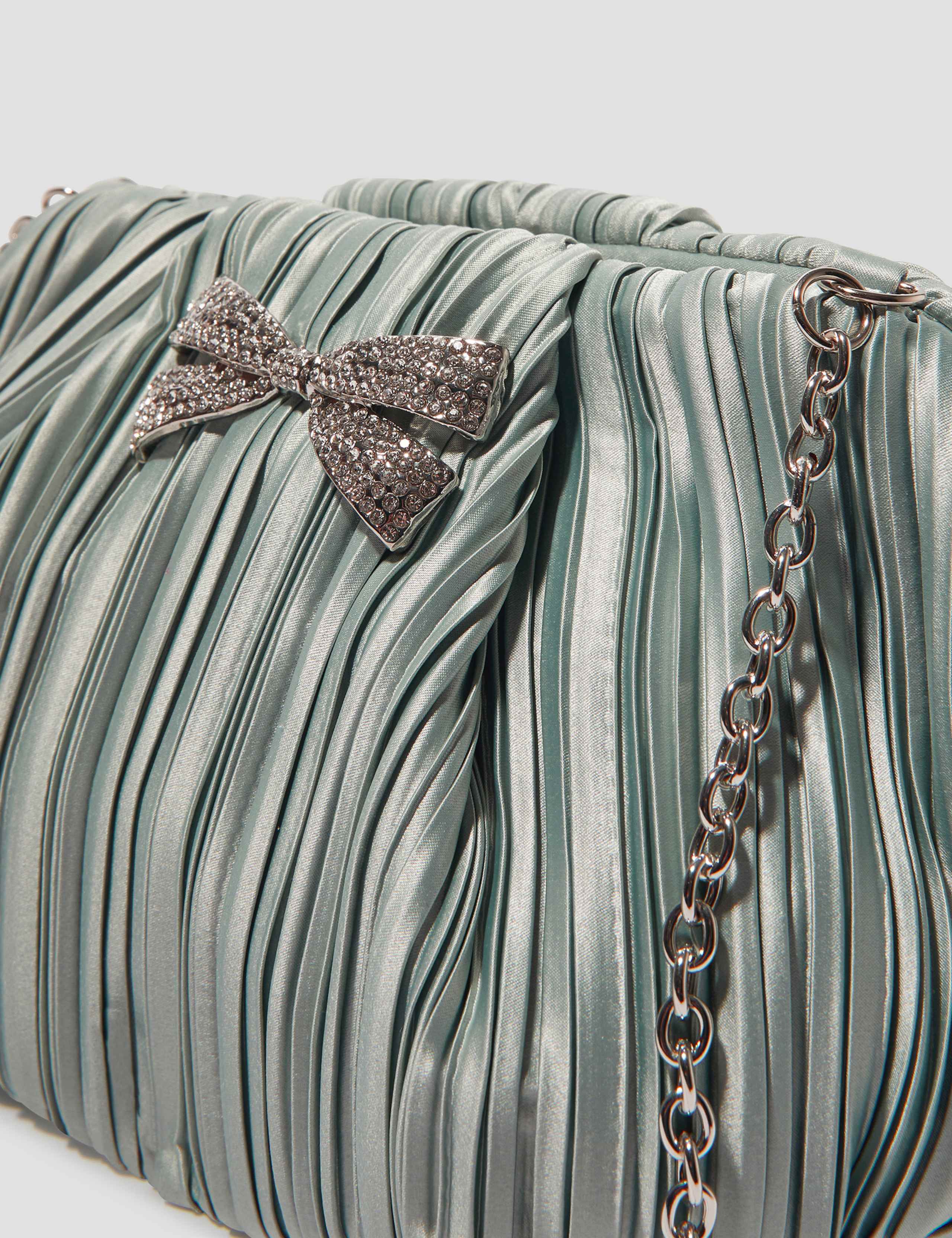 Pleated Chain Strap Clutch Bag 4 of 4