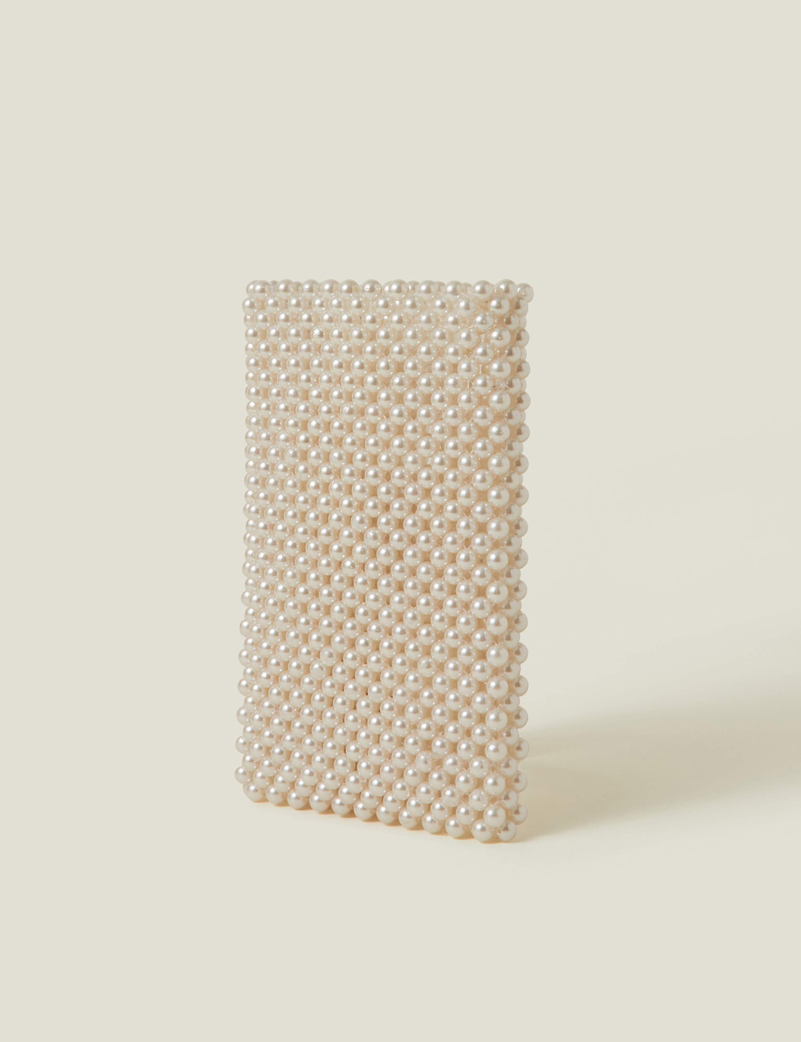 Pearl Beaded Heart Bridal Phone Bag 4 of 4