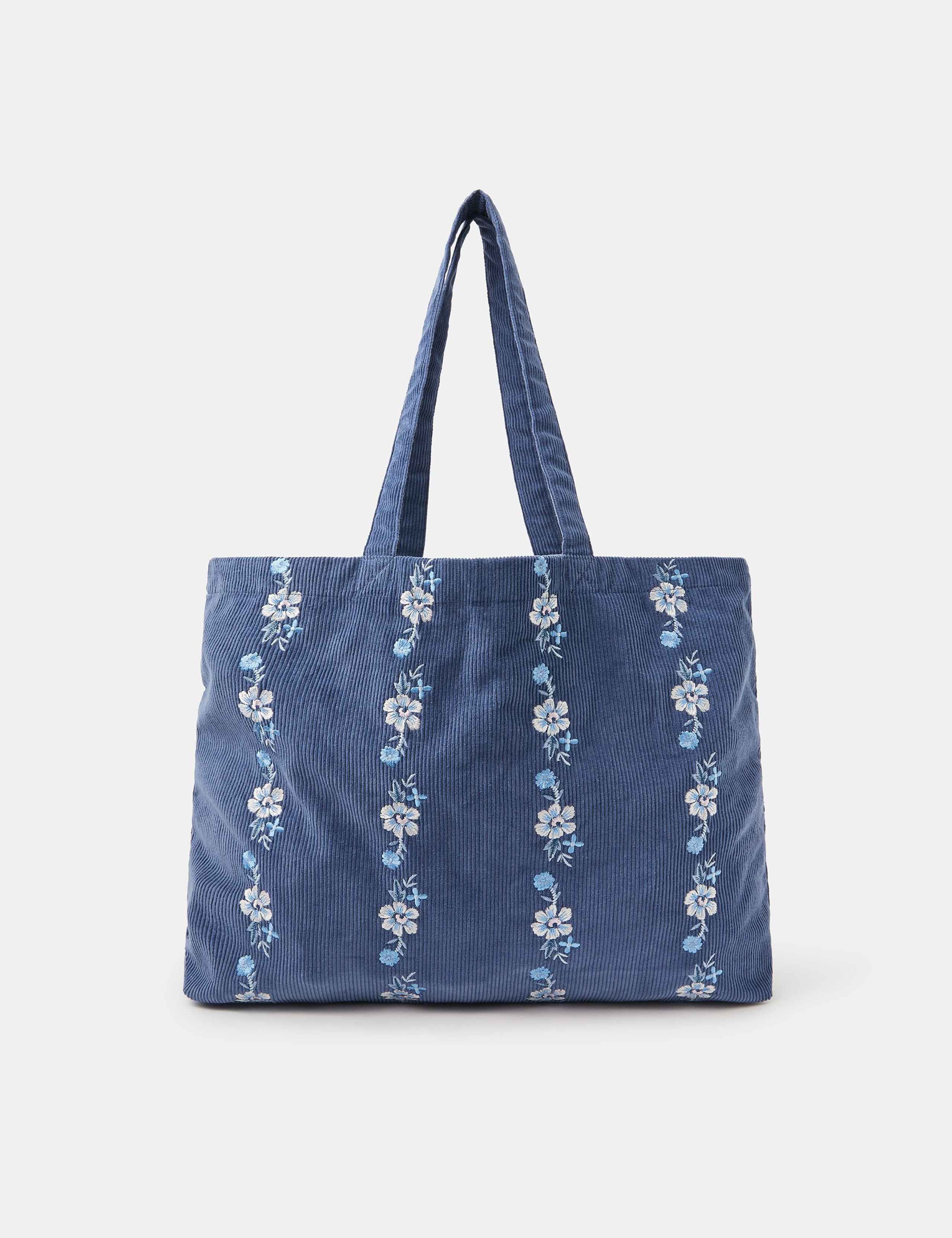 Pure Cotton Cord Embroidered Shoulder Bag 1 of 4