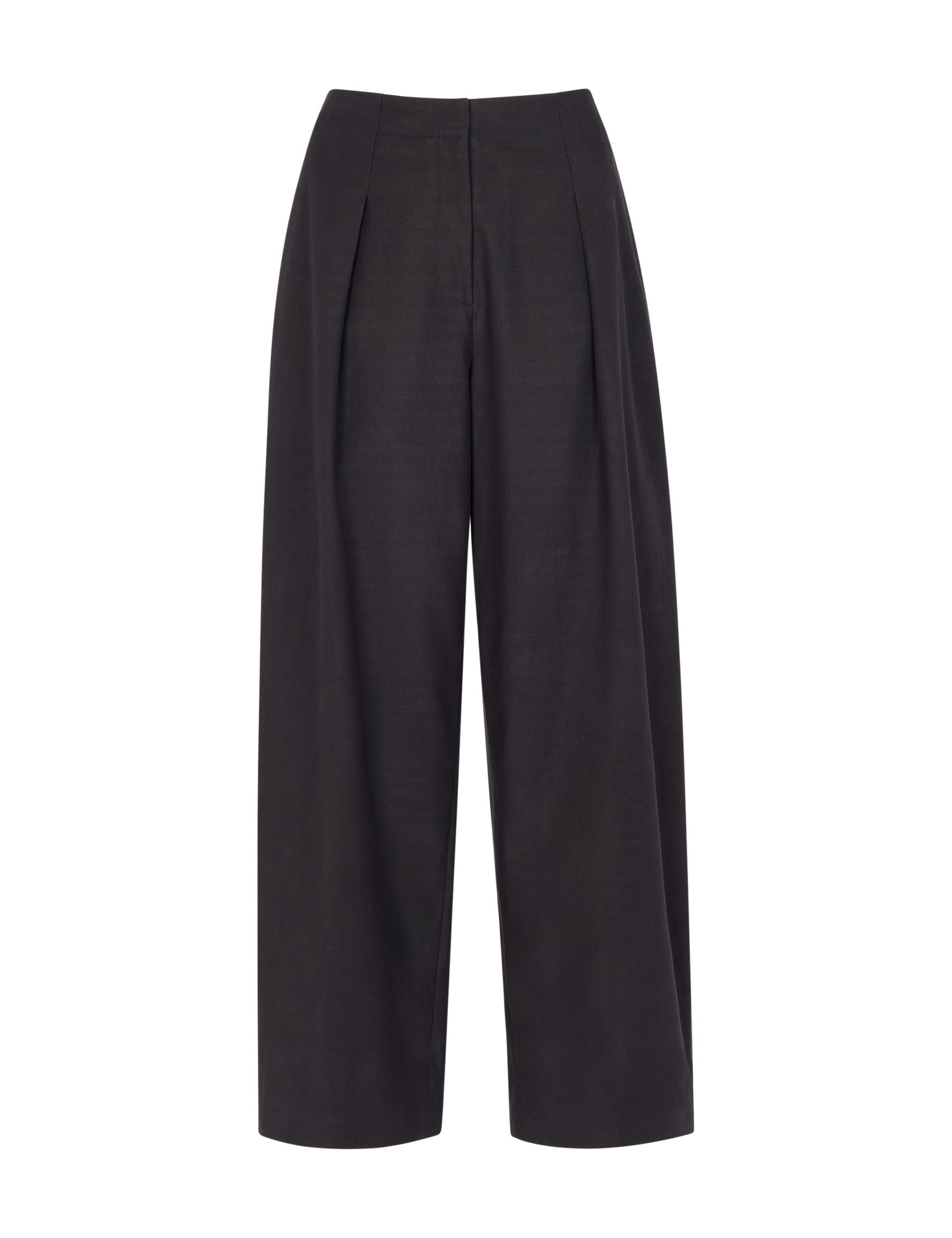 Lyocell Rich Pleat Front Barrel Leg Trousers 2 of 4