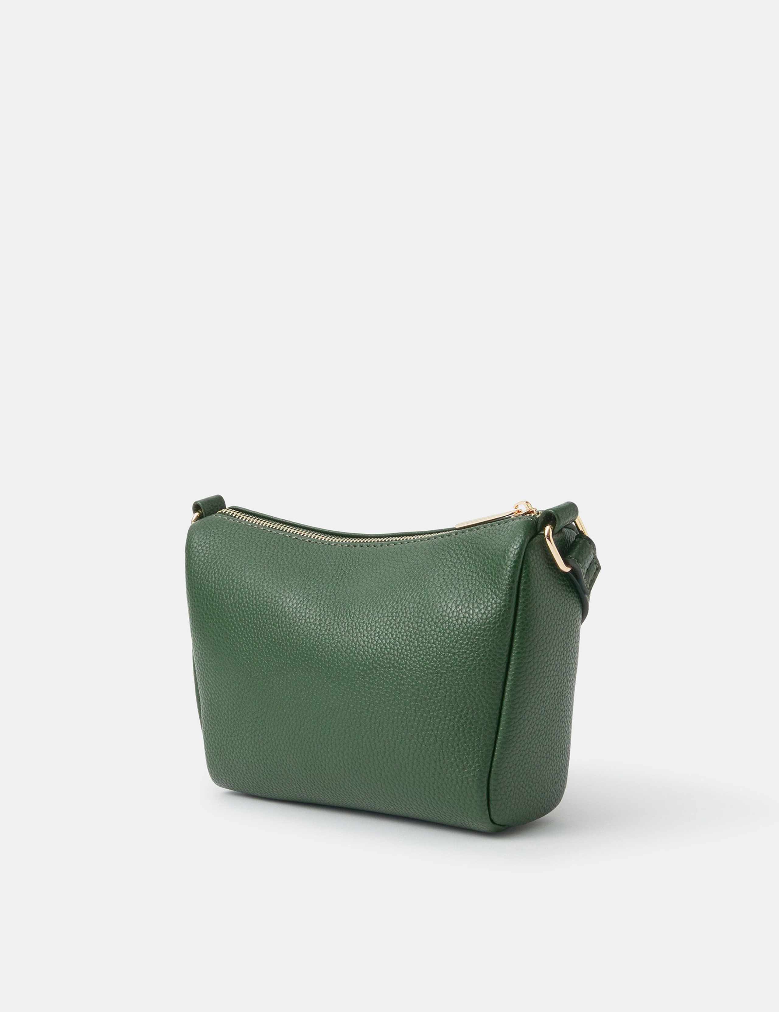 Faux Leather Zip Detail Cross Body Bag 2 of 3