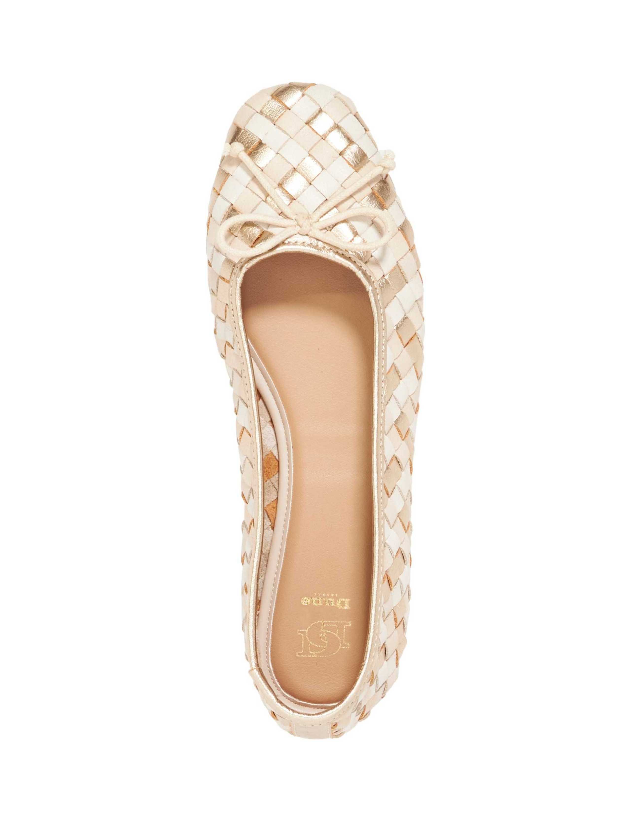 Leather Woven Flat Ballet Pumps 3 of 5