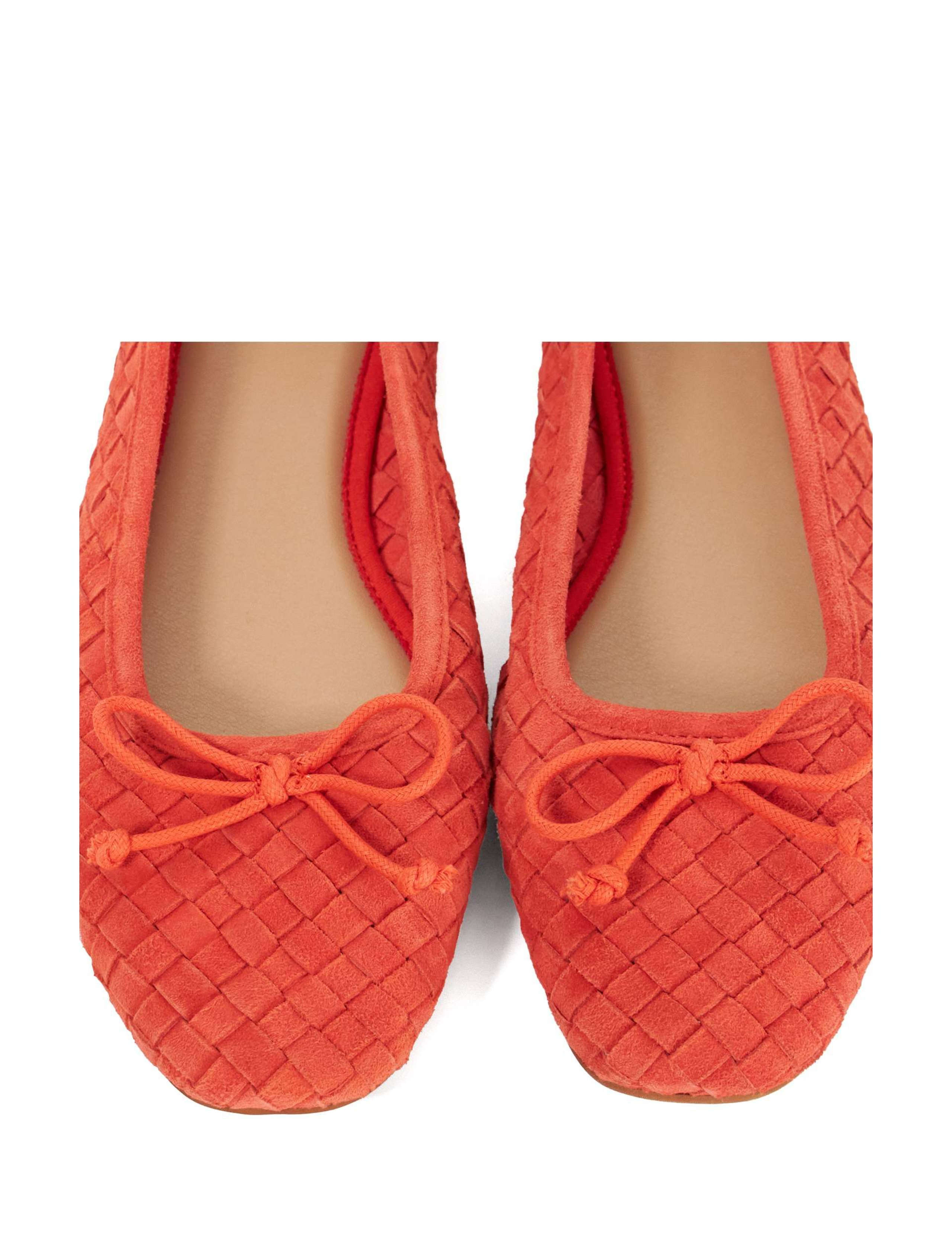 Leather Woven Flat Ballet Pumps 6 of 6