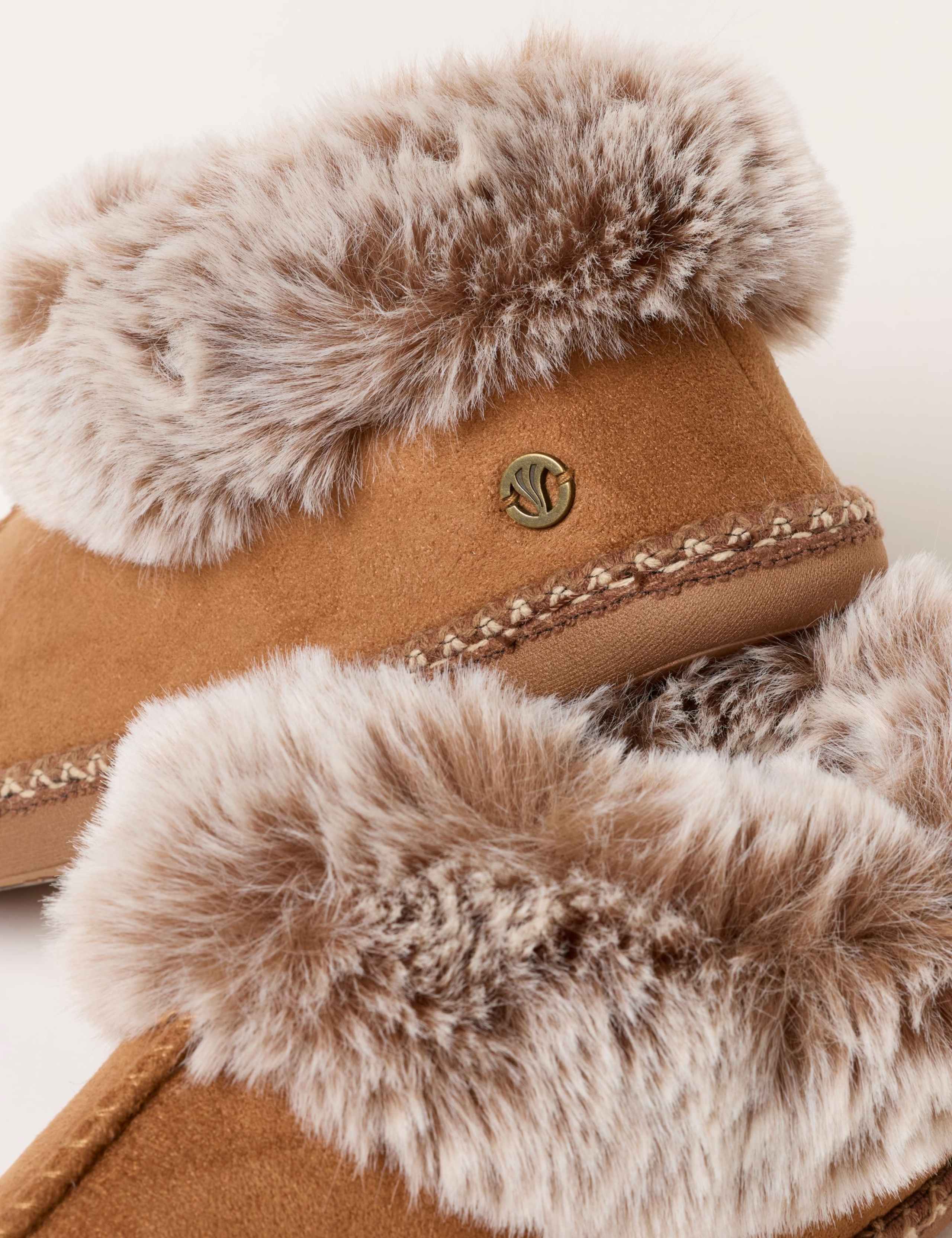 Faux Fur Lined Mule Slipper Boots 3 of 3